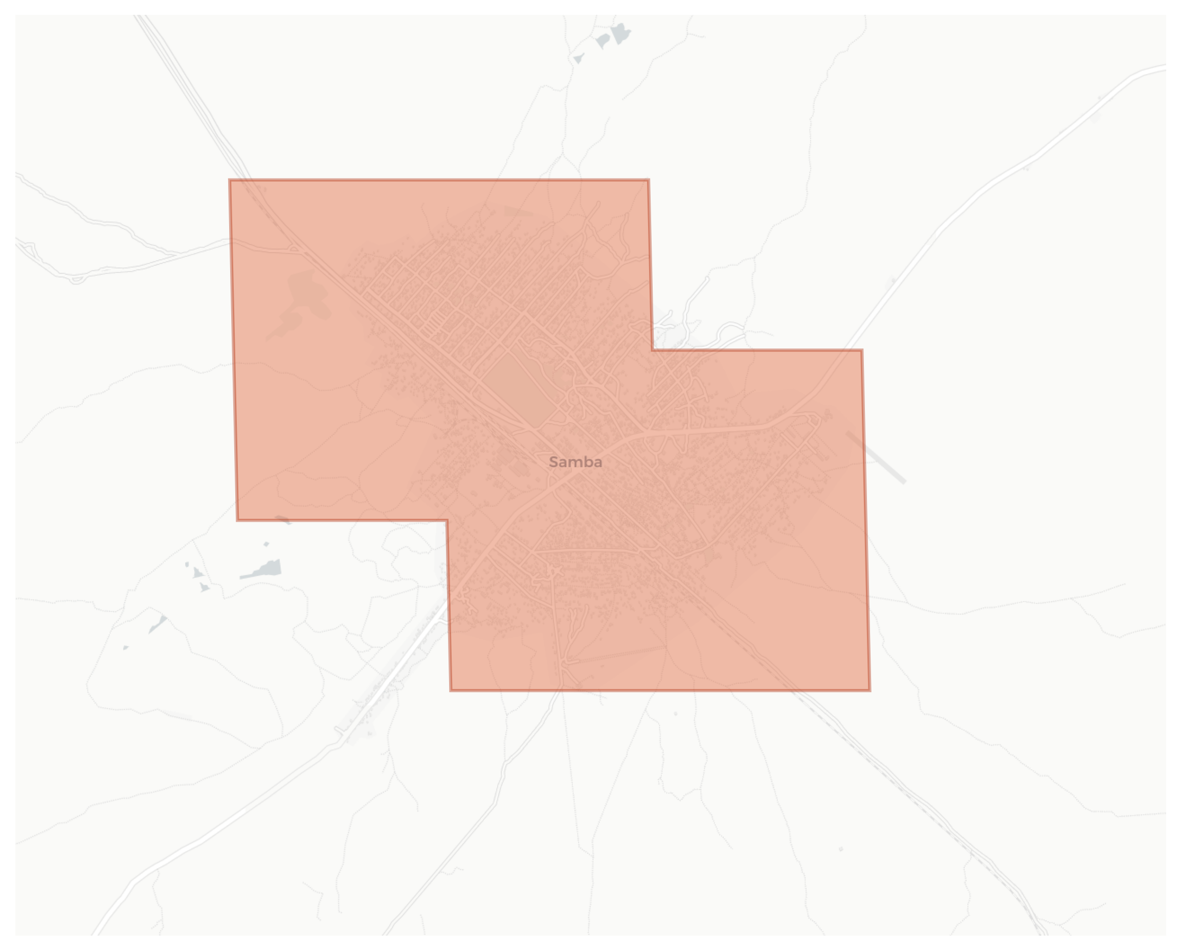 Samba geographic map