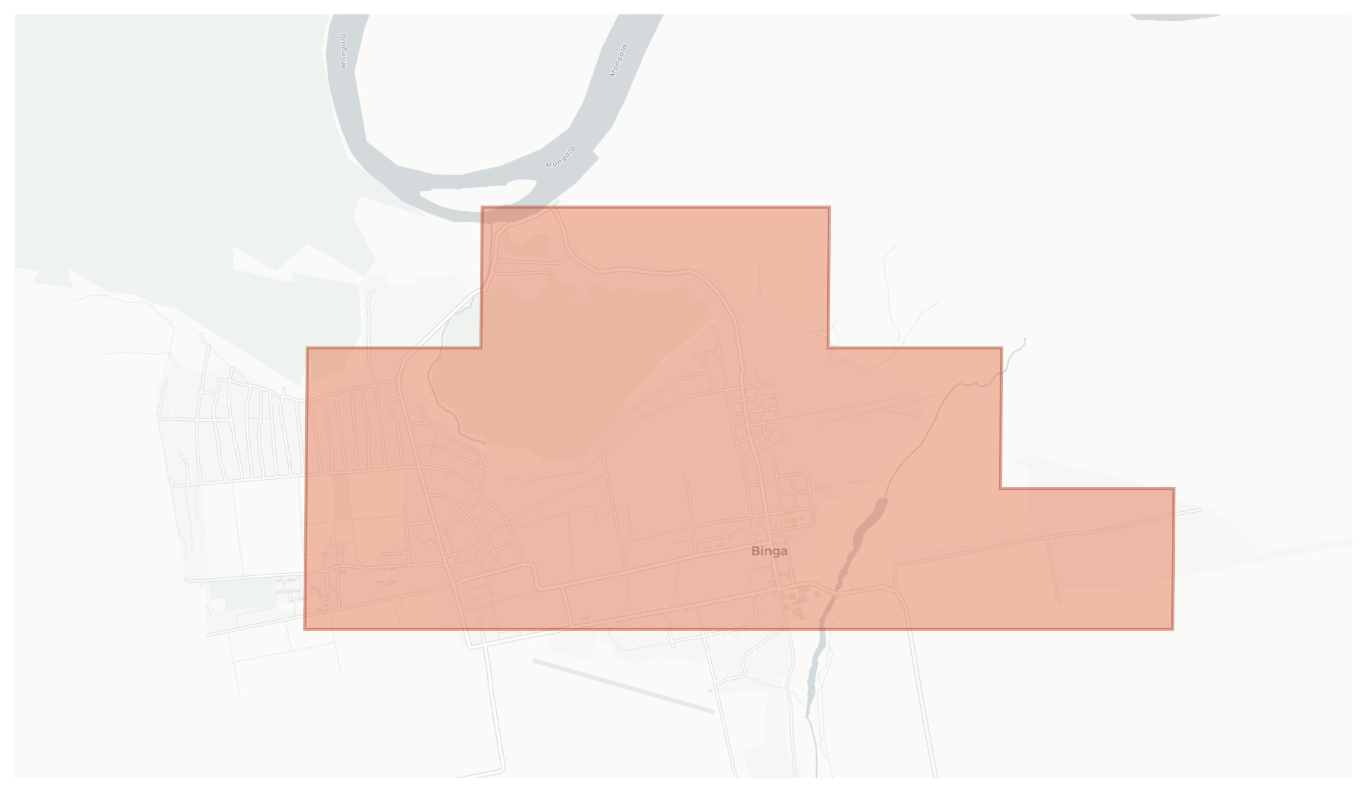 Binga geographic map