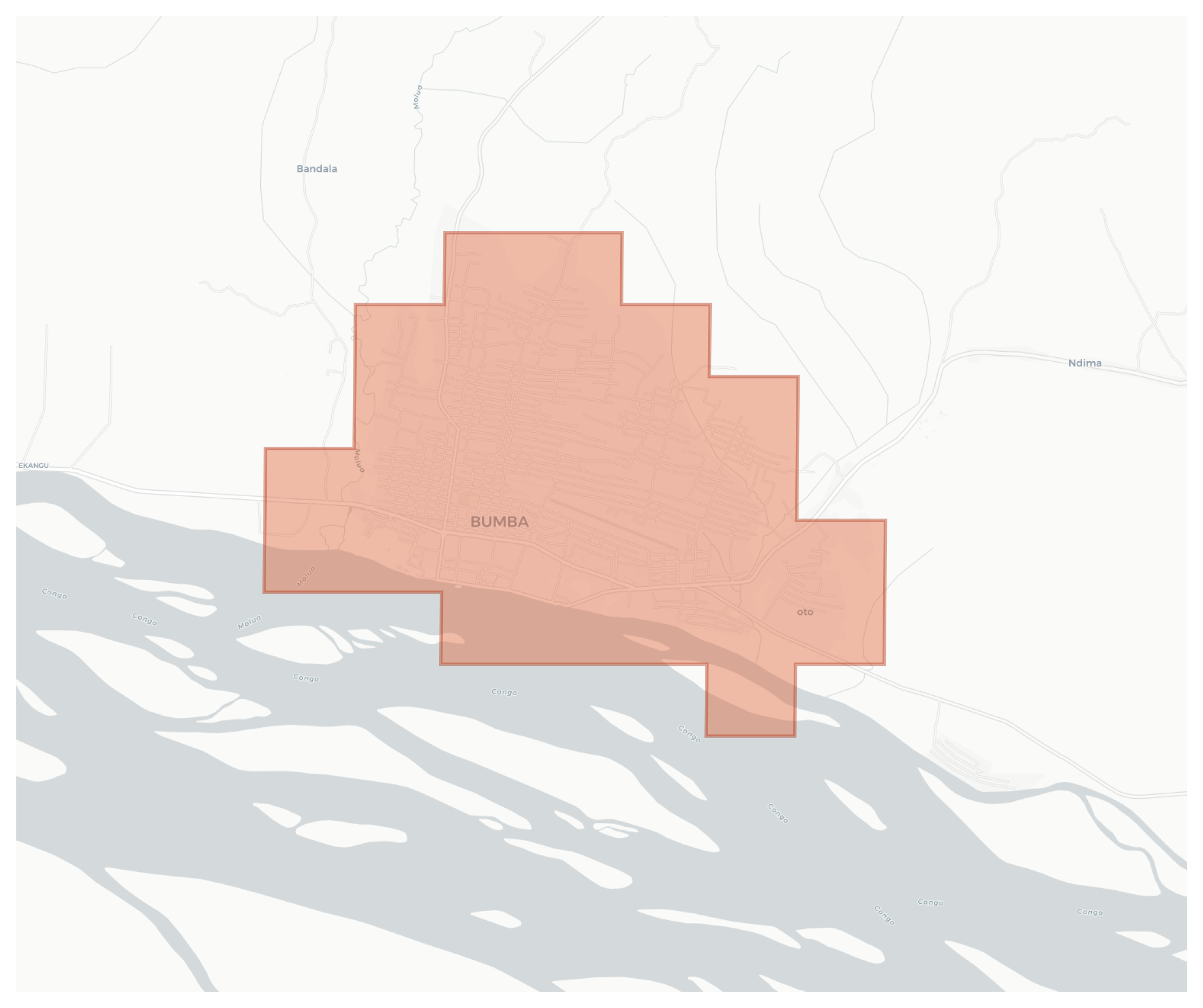 Bumba geographic map