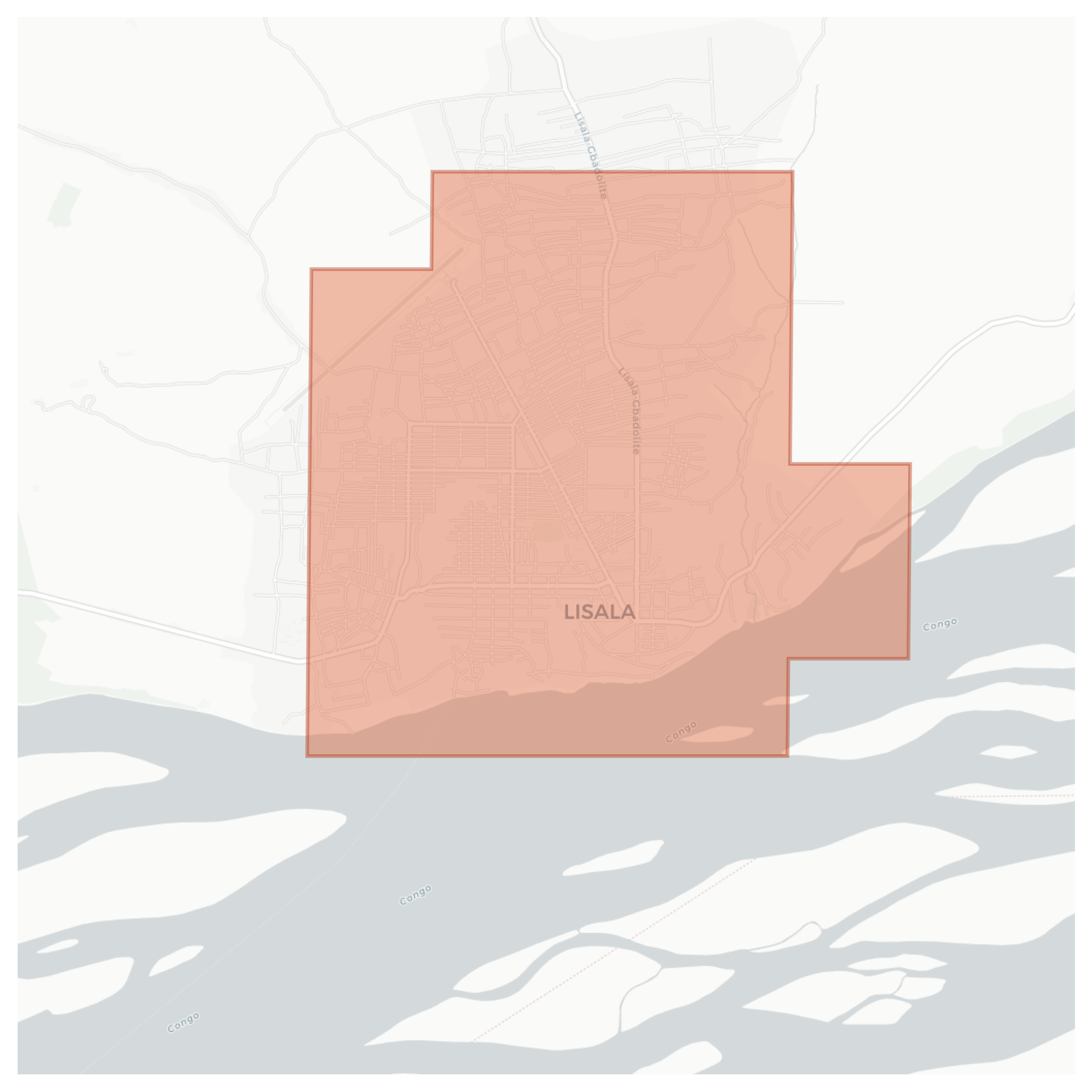 Lisala geographic map