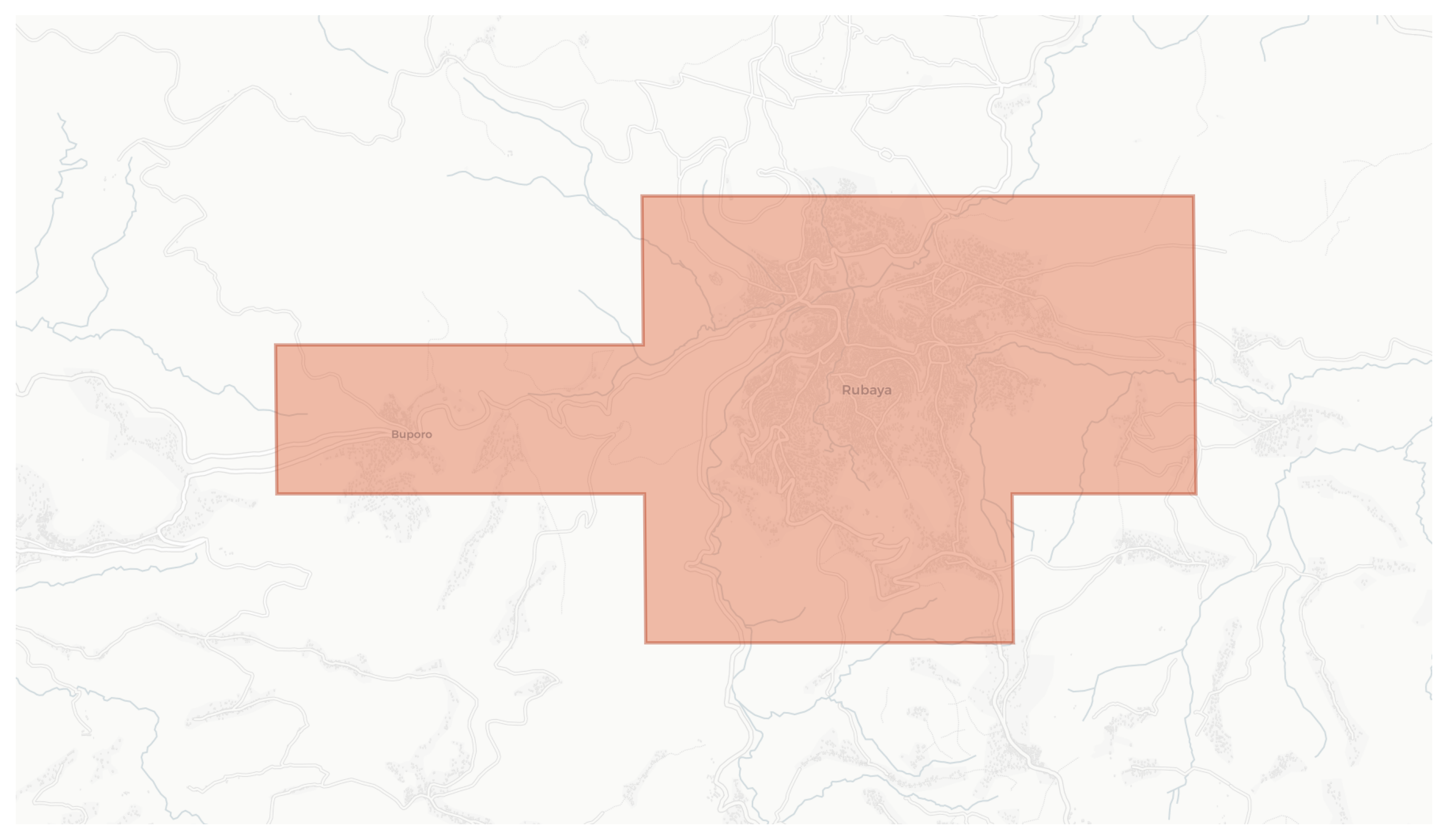 Rubaya geographic map