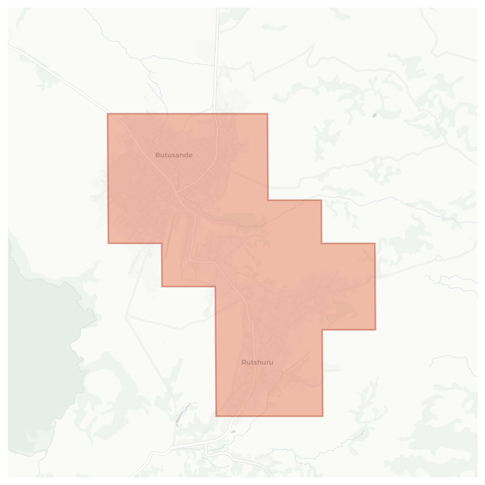 Rutshuru geographic map