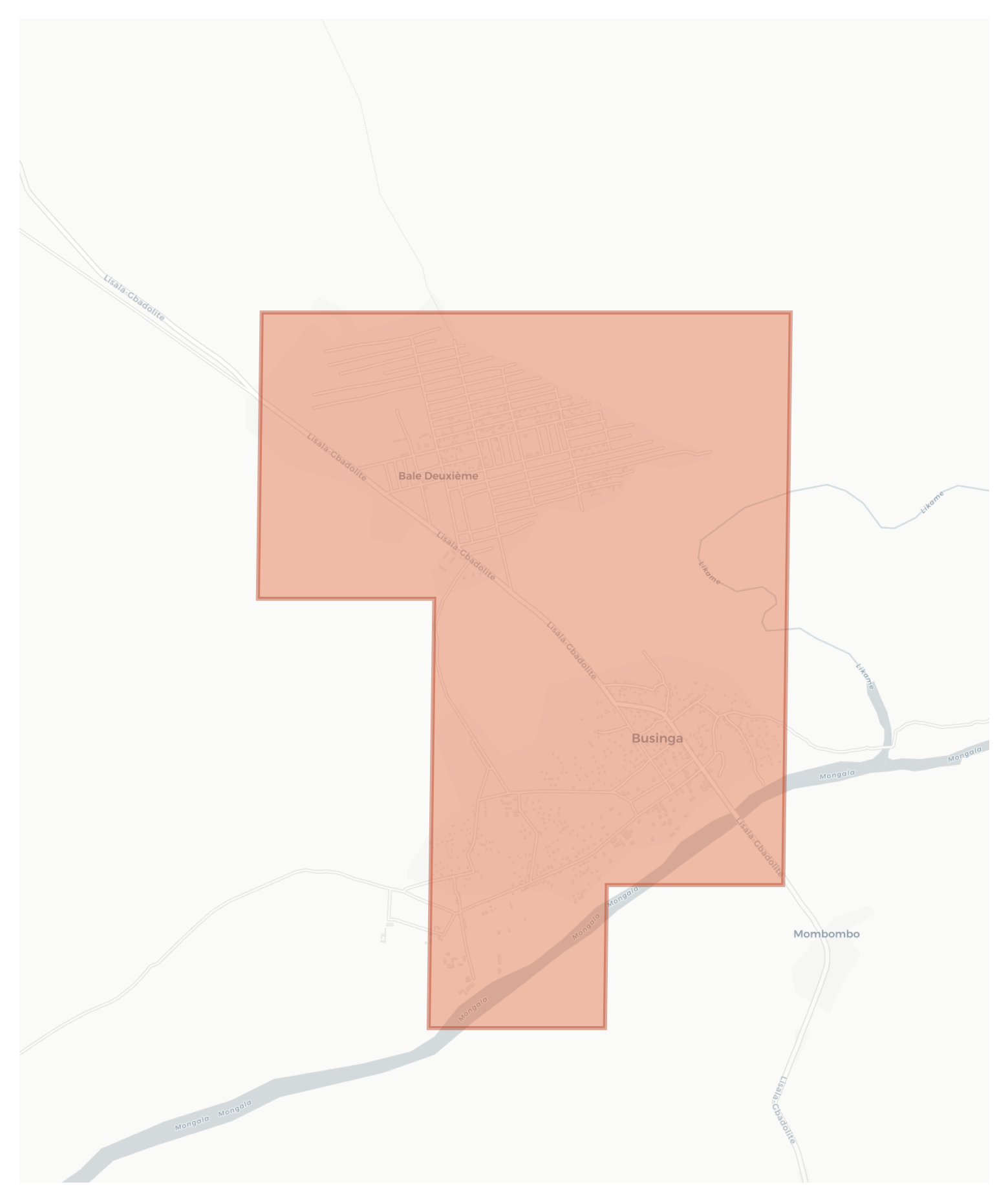 Businga geographic map