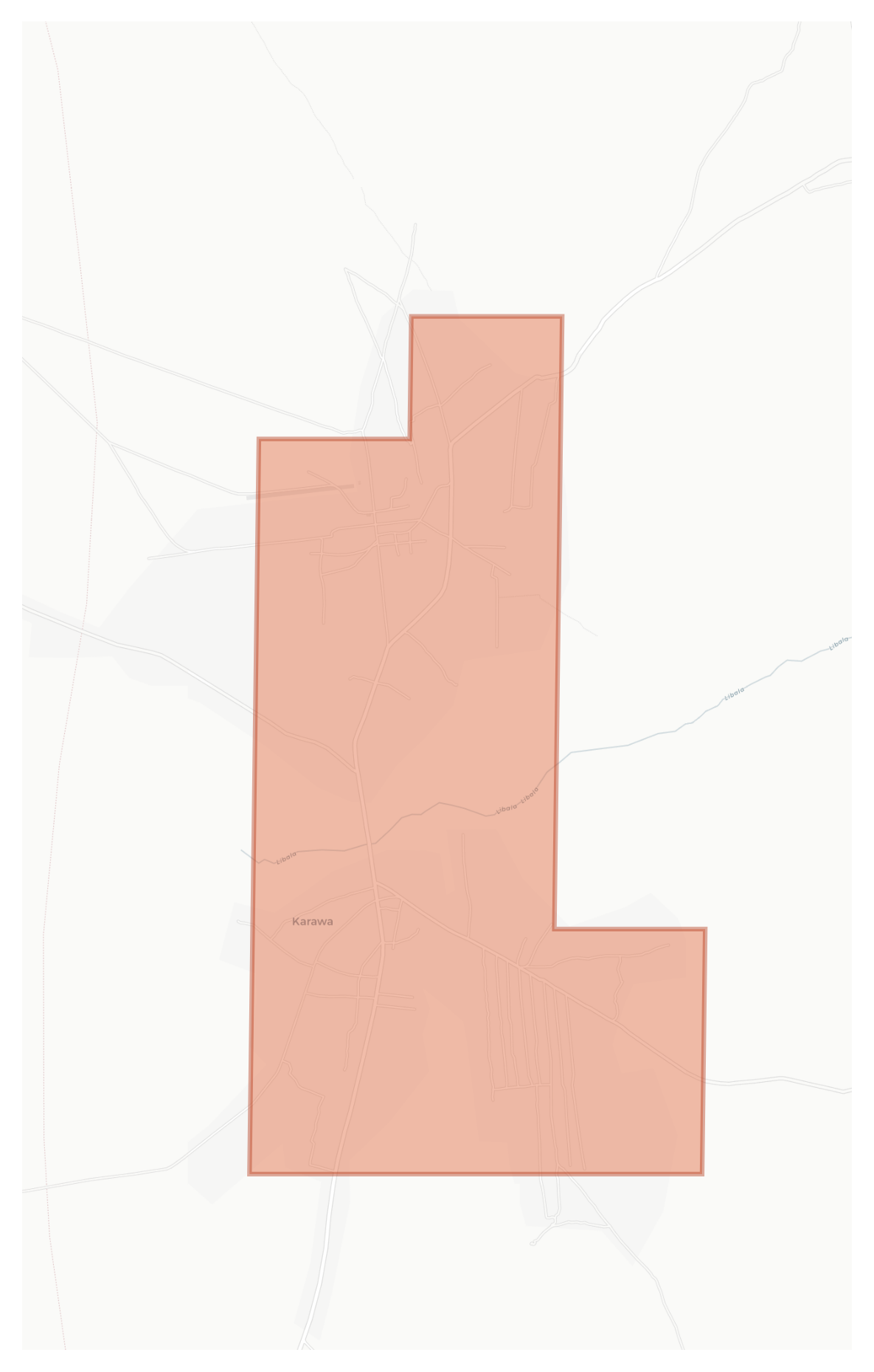 Karawa geographic map