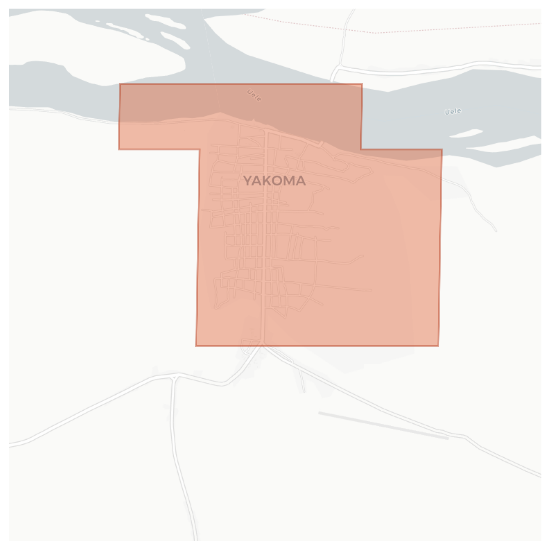 Yakoma geographic map