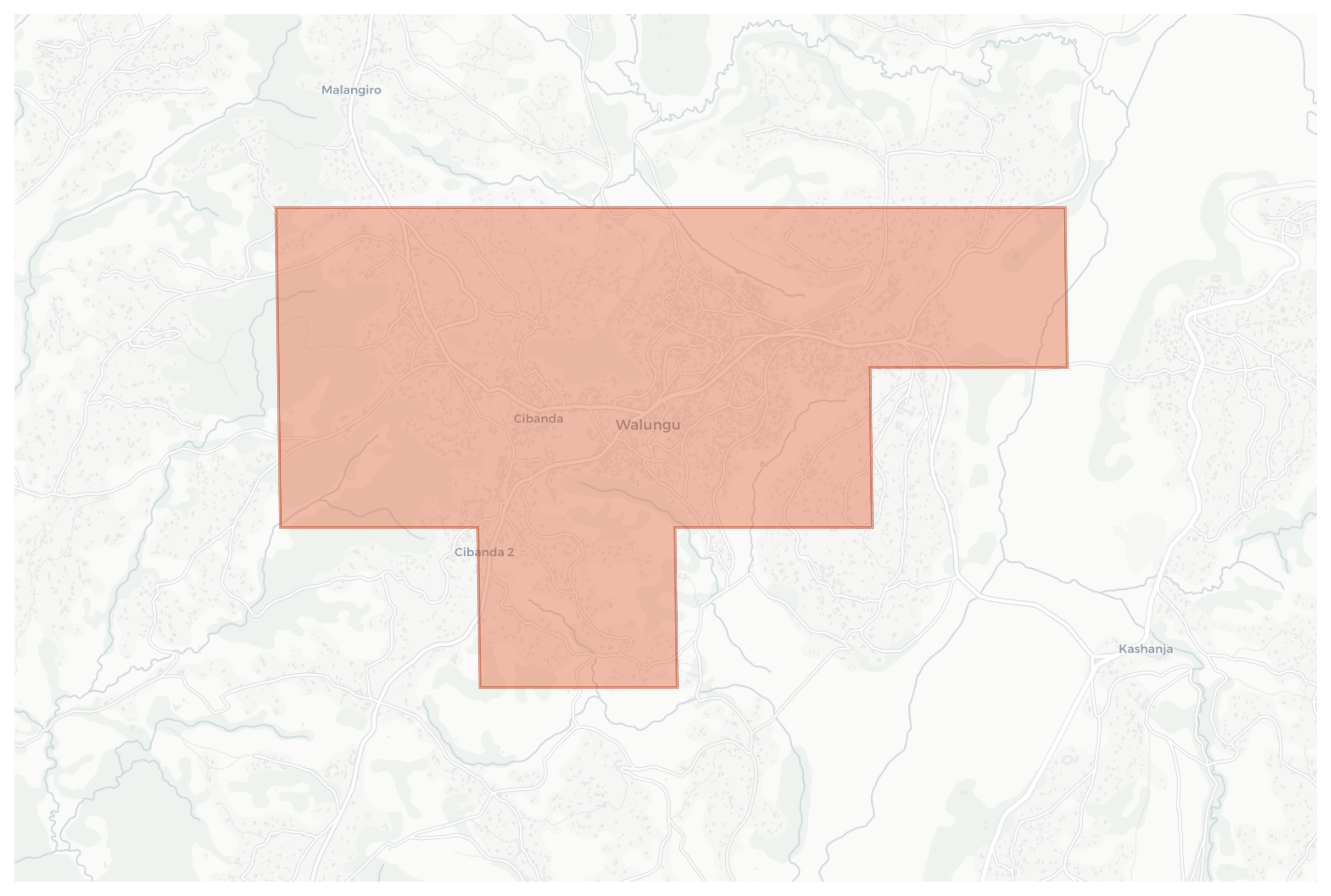 Walungu geographic map