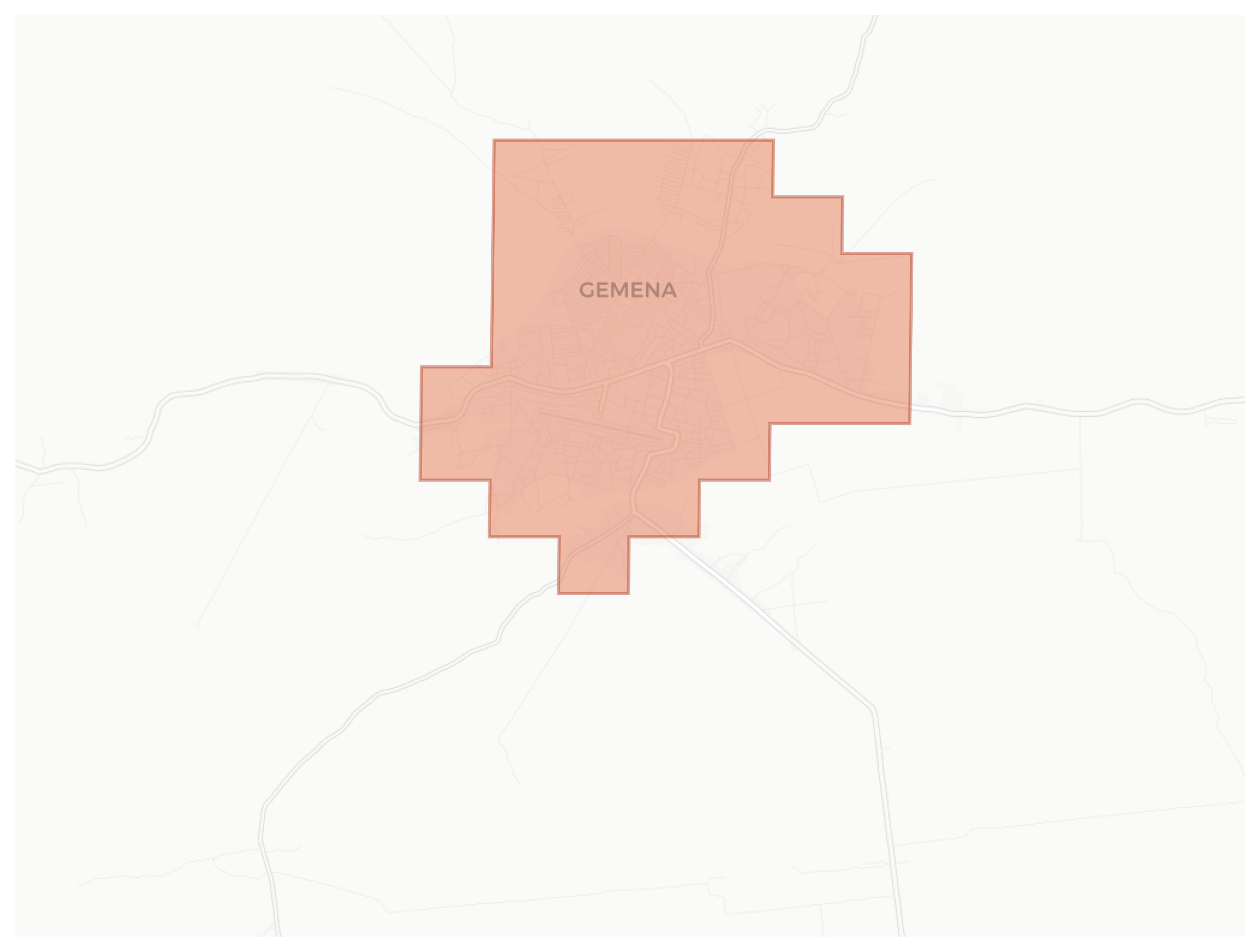 Gemena geographic map