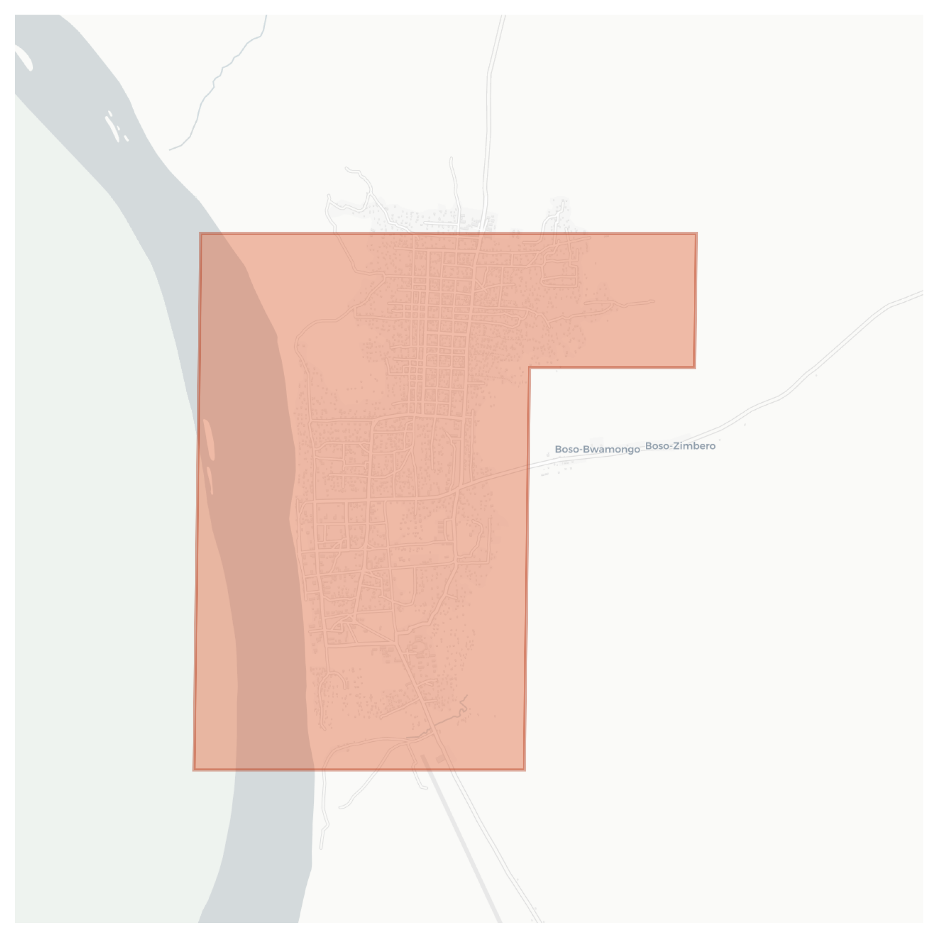 Libenge geographic map