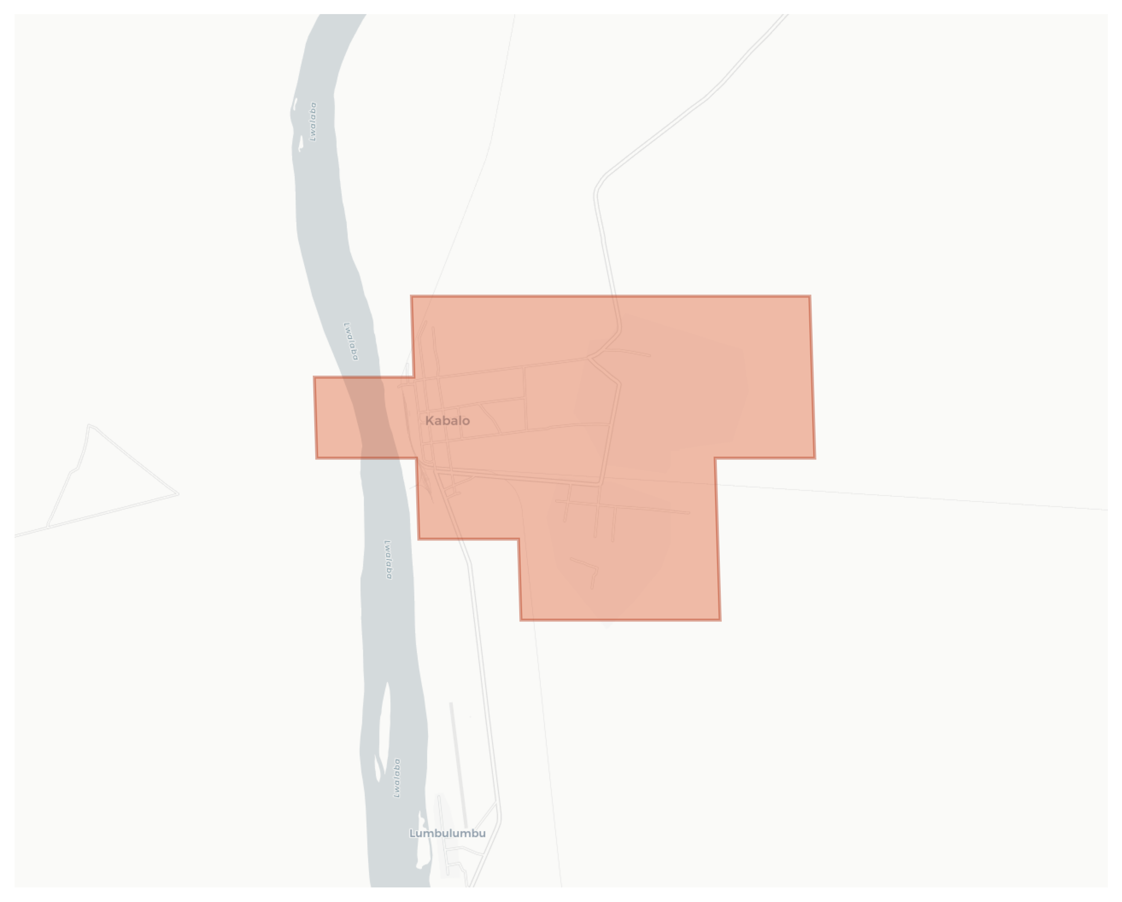 Kabalo geographic map
