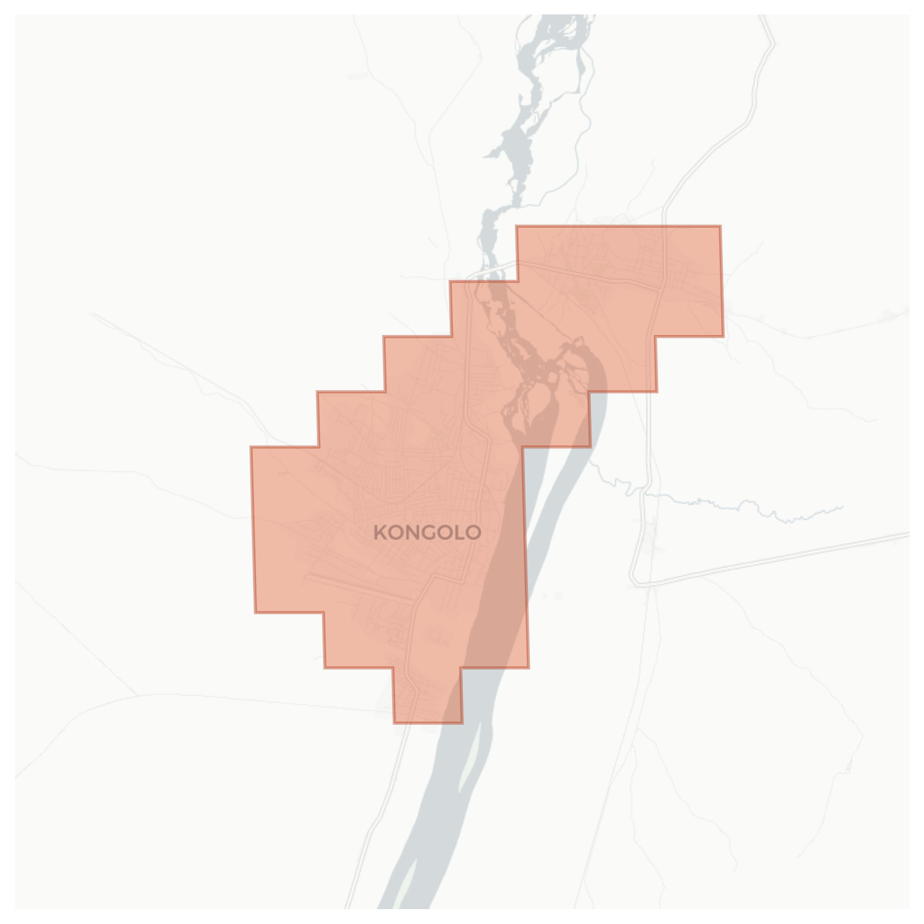 Kongolo geographic map