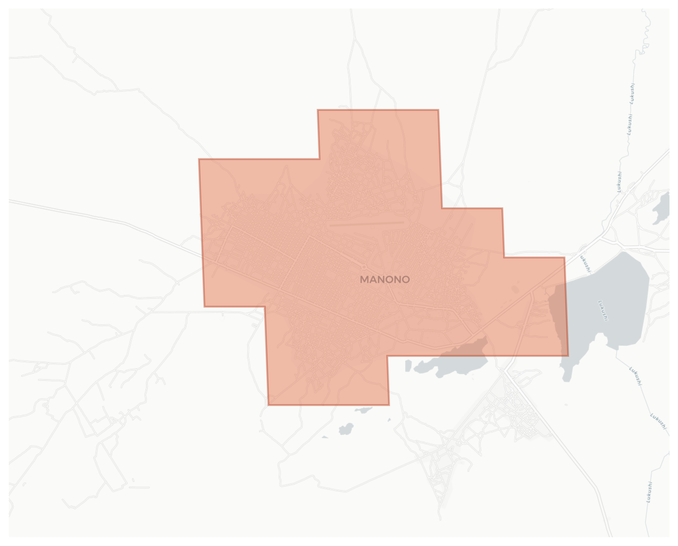 Manono geographic map