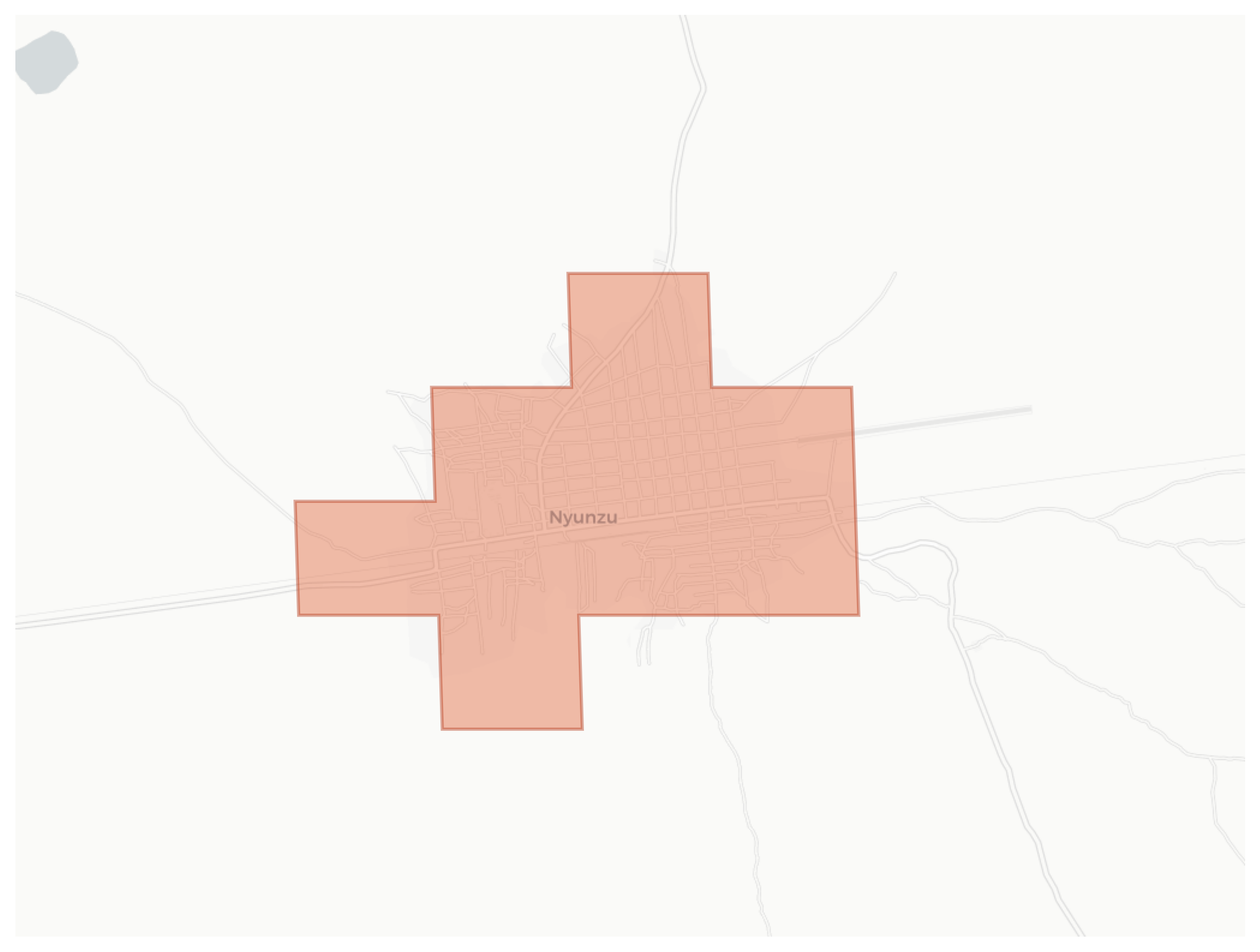 Nyunzu geographic map