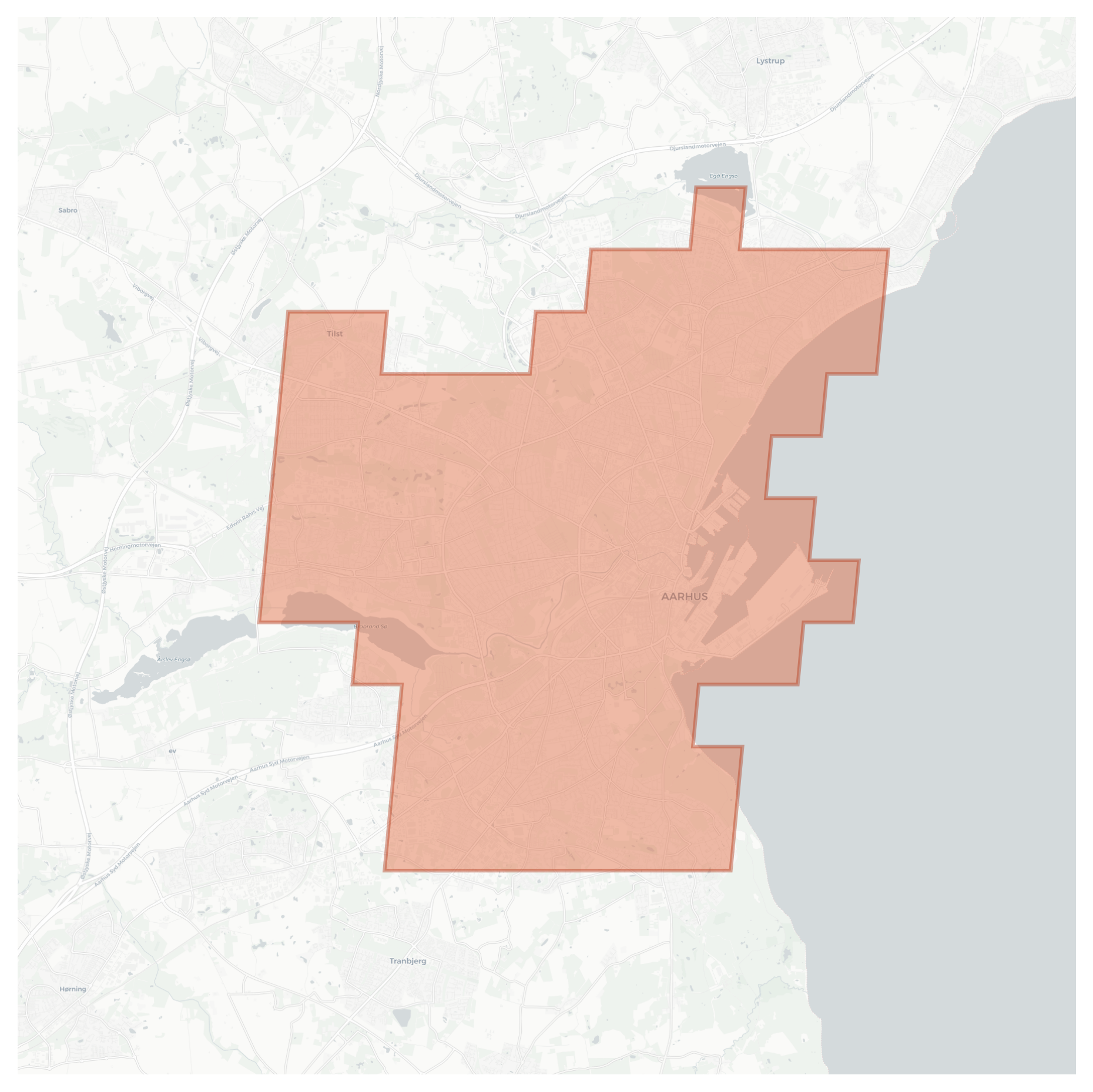 Aarhus geographic map