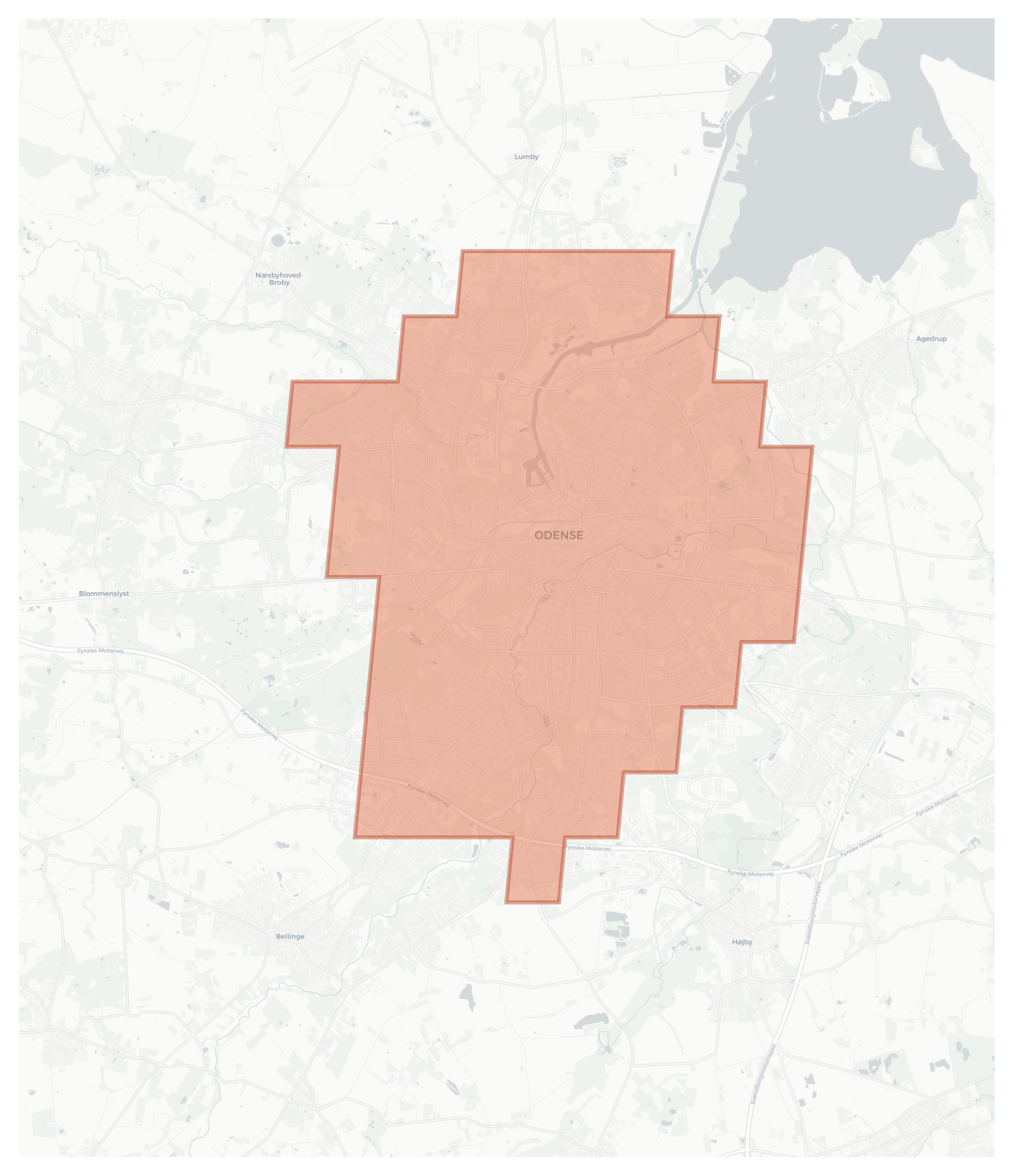 Odense geographic map