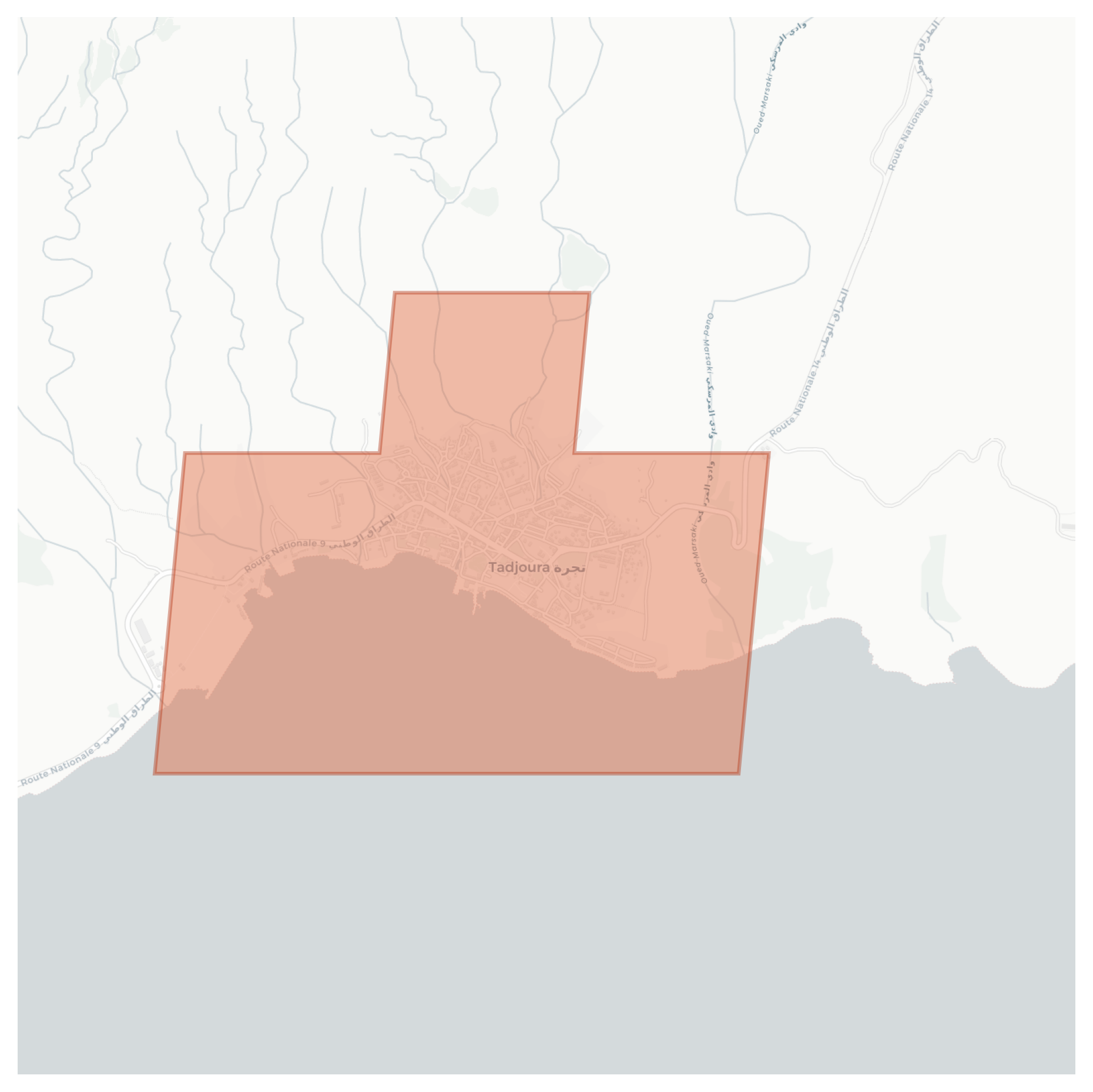 Tadjoura geographic map