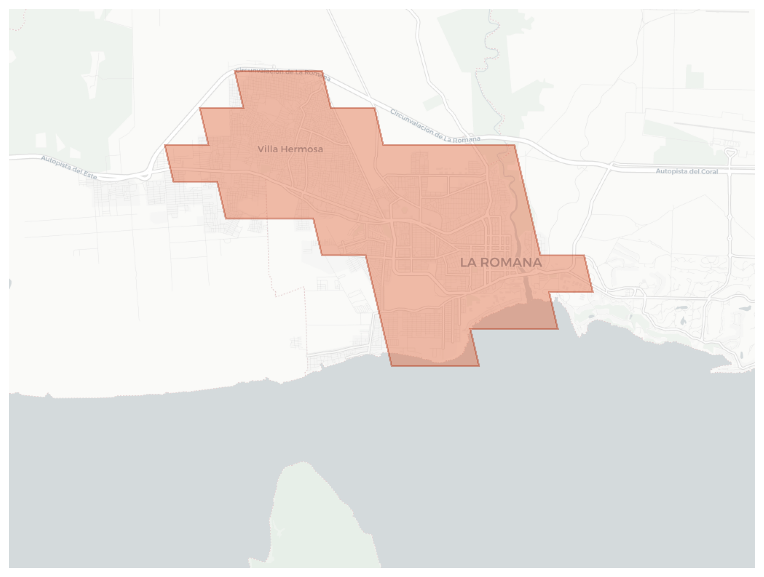 La Romana geographic map