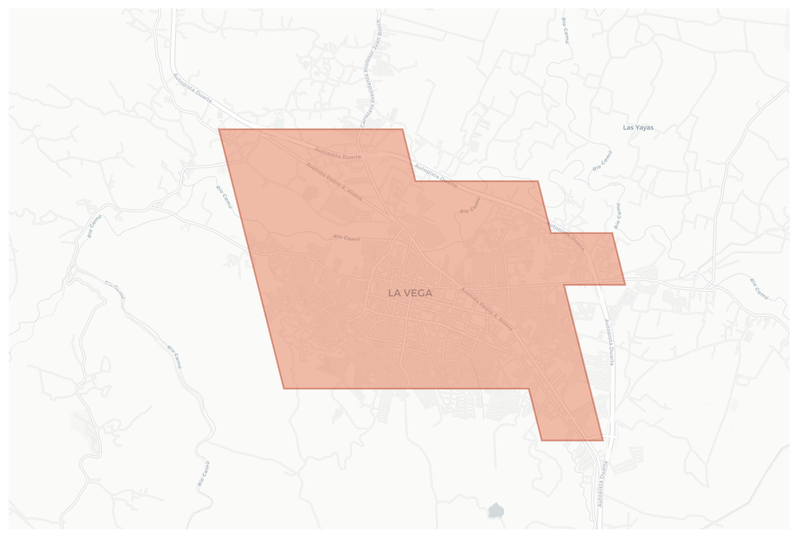 La Vega geographic map