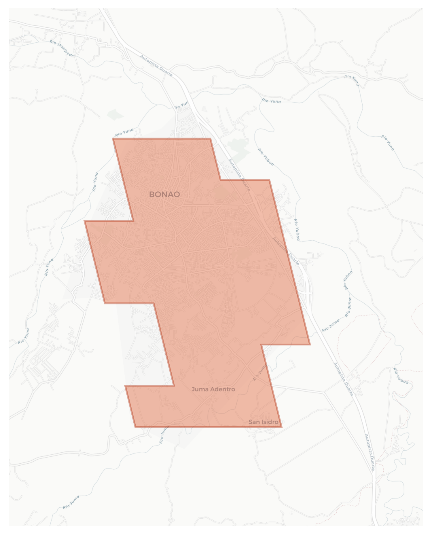 Bonao geographic map