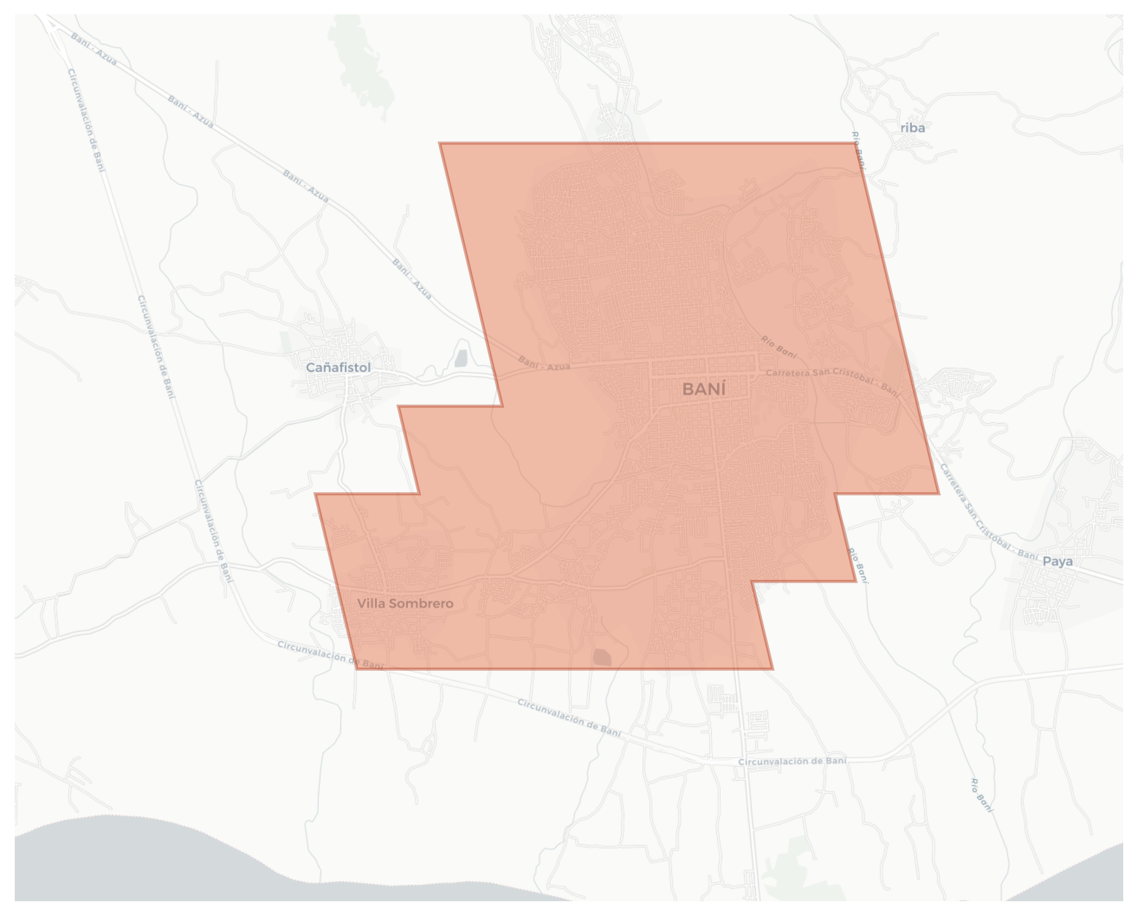 Baní geographic map