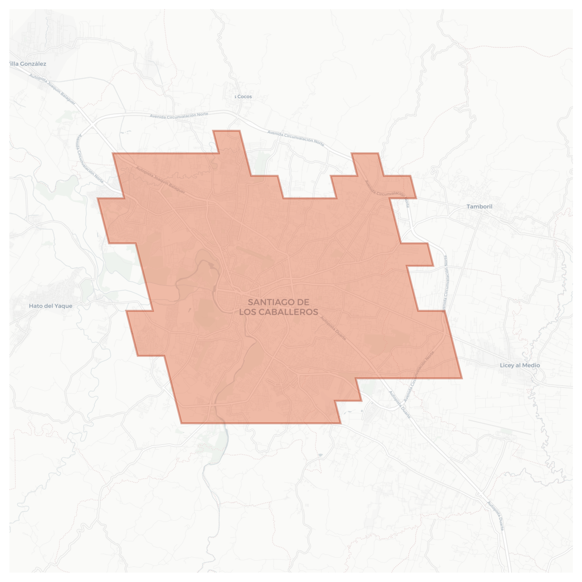 Santiago de los Caballeros geographic map