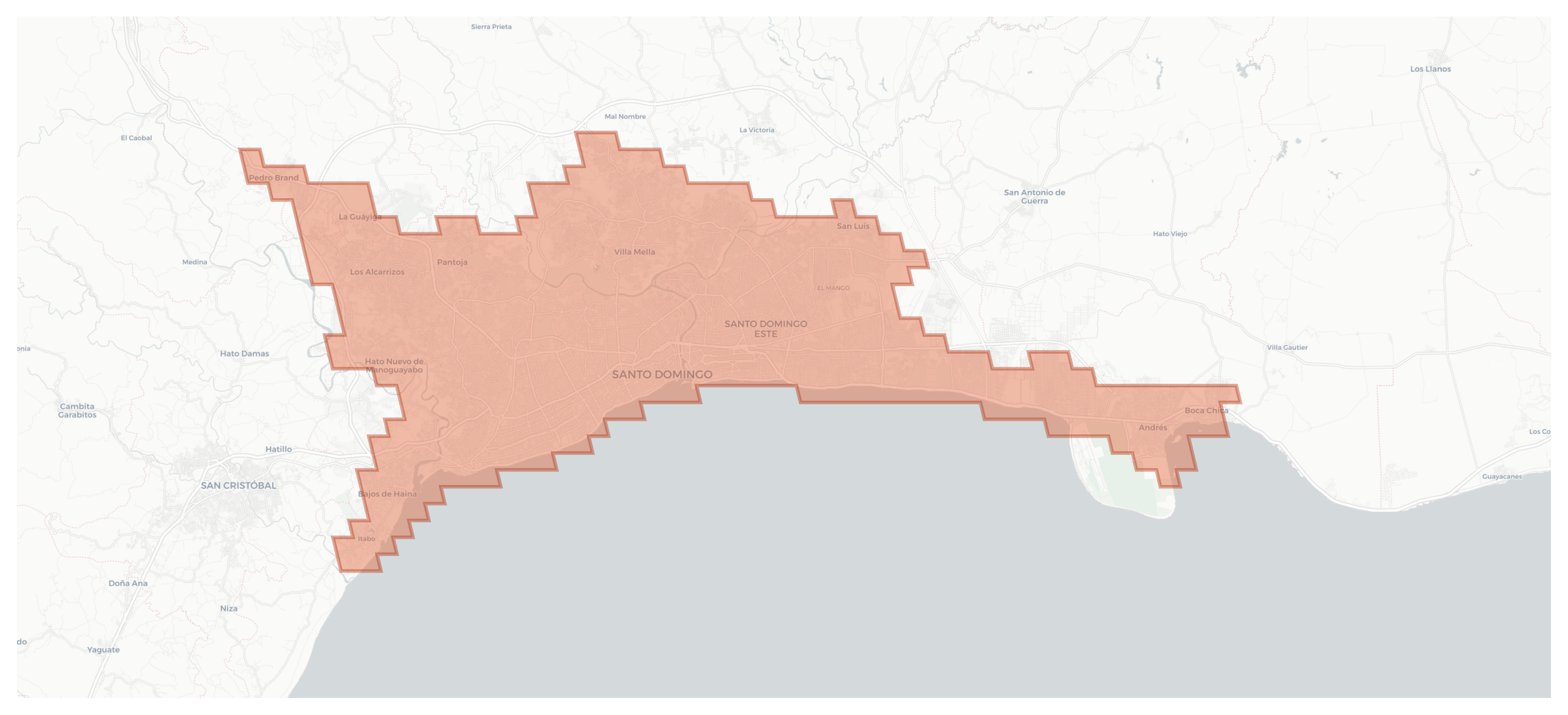 Santo Domingo geographic map