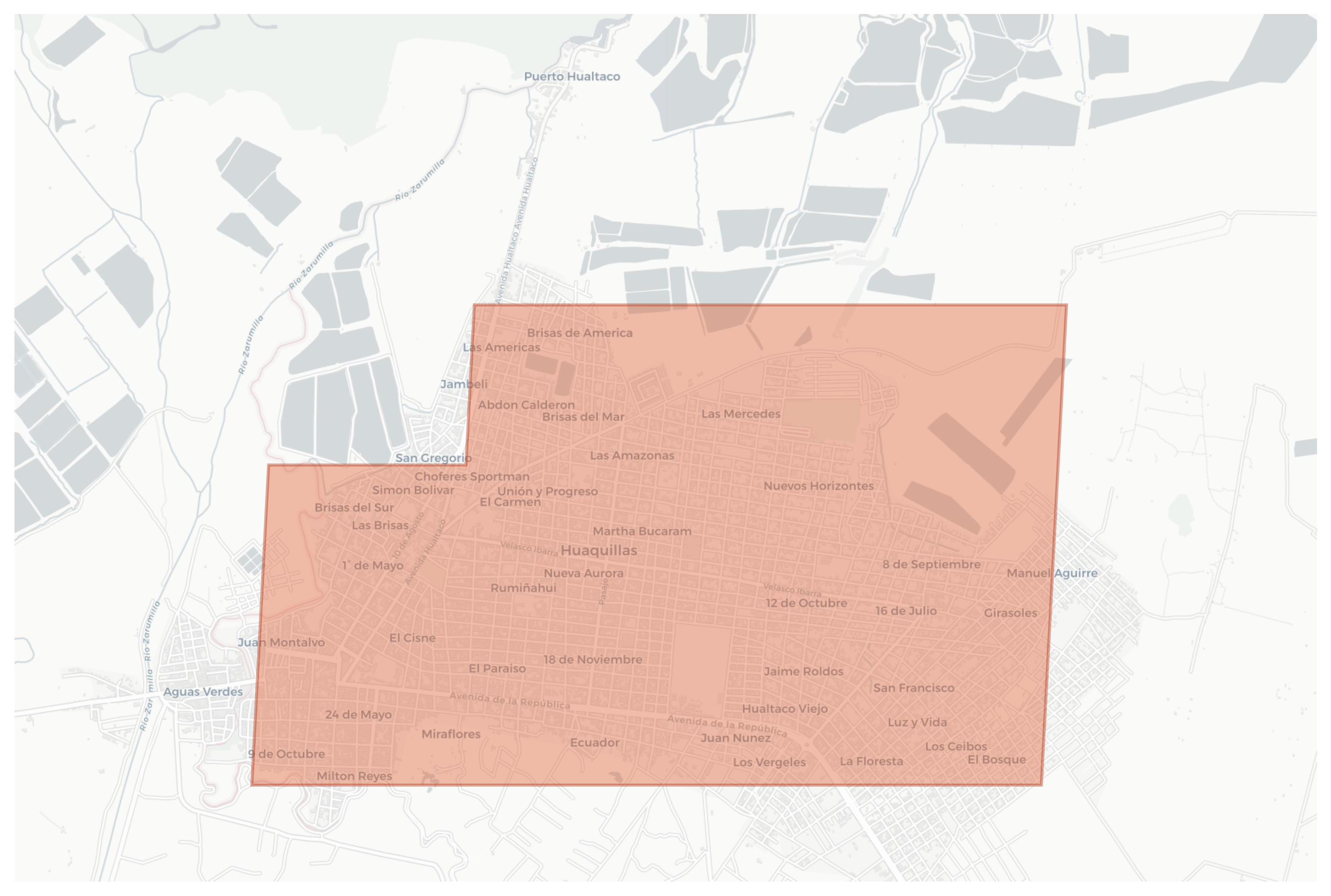 Huaquillas geographic map