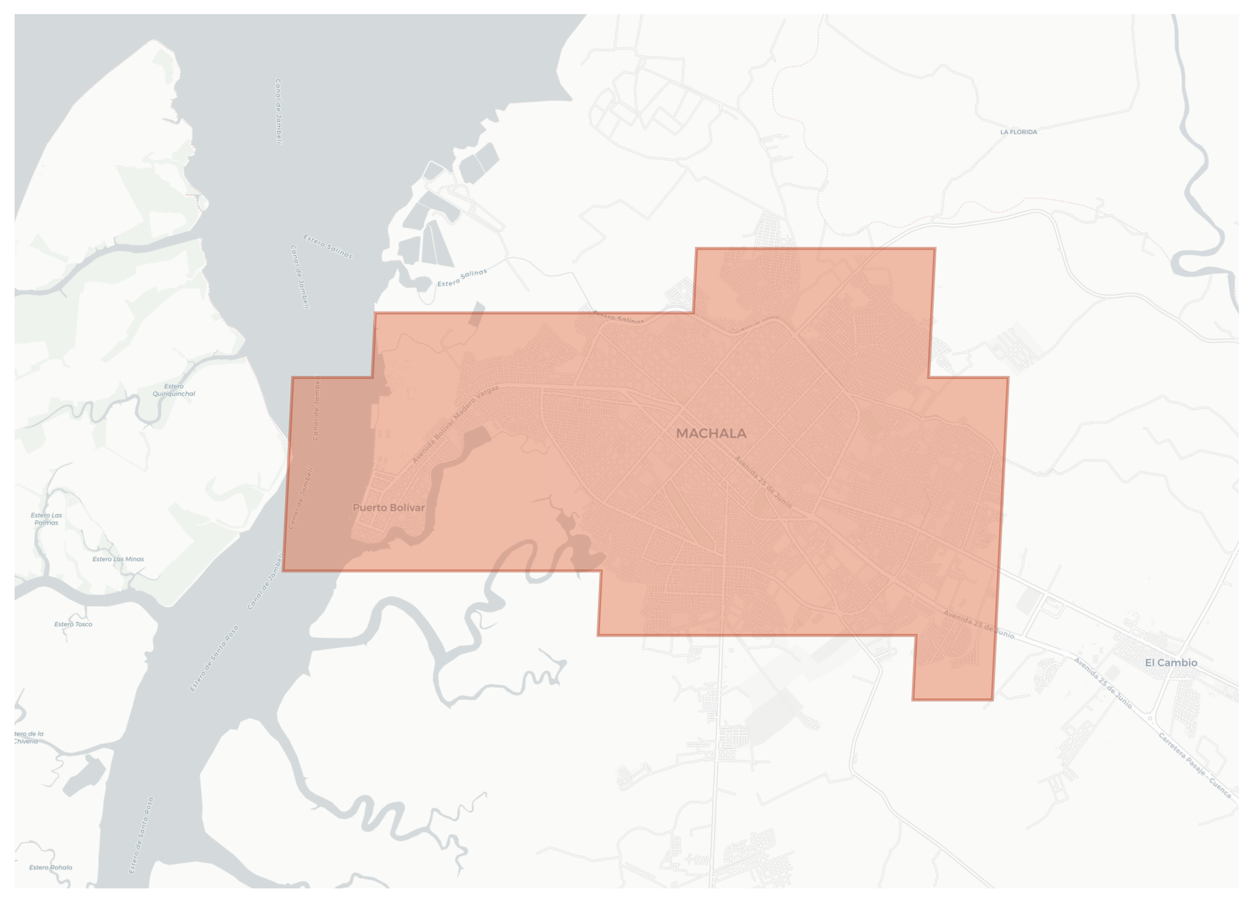 Machala geographic map