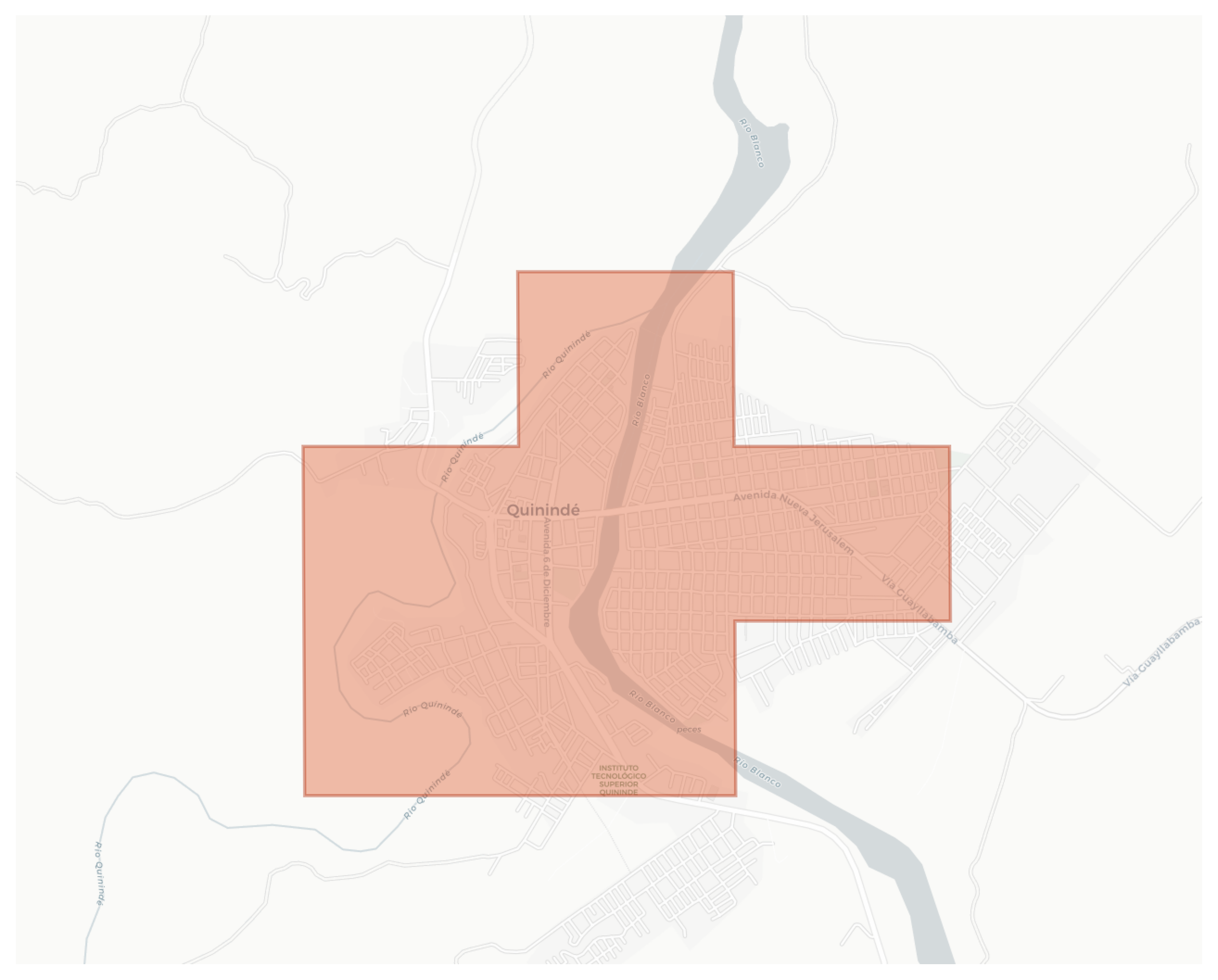 Quinindé geographic map