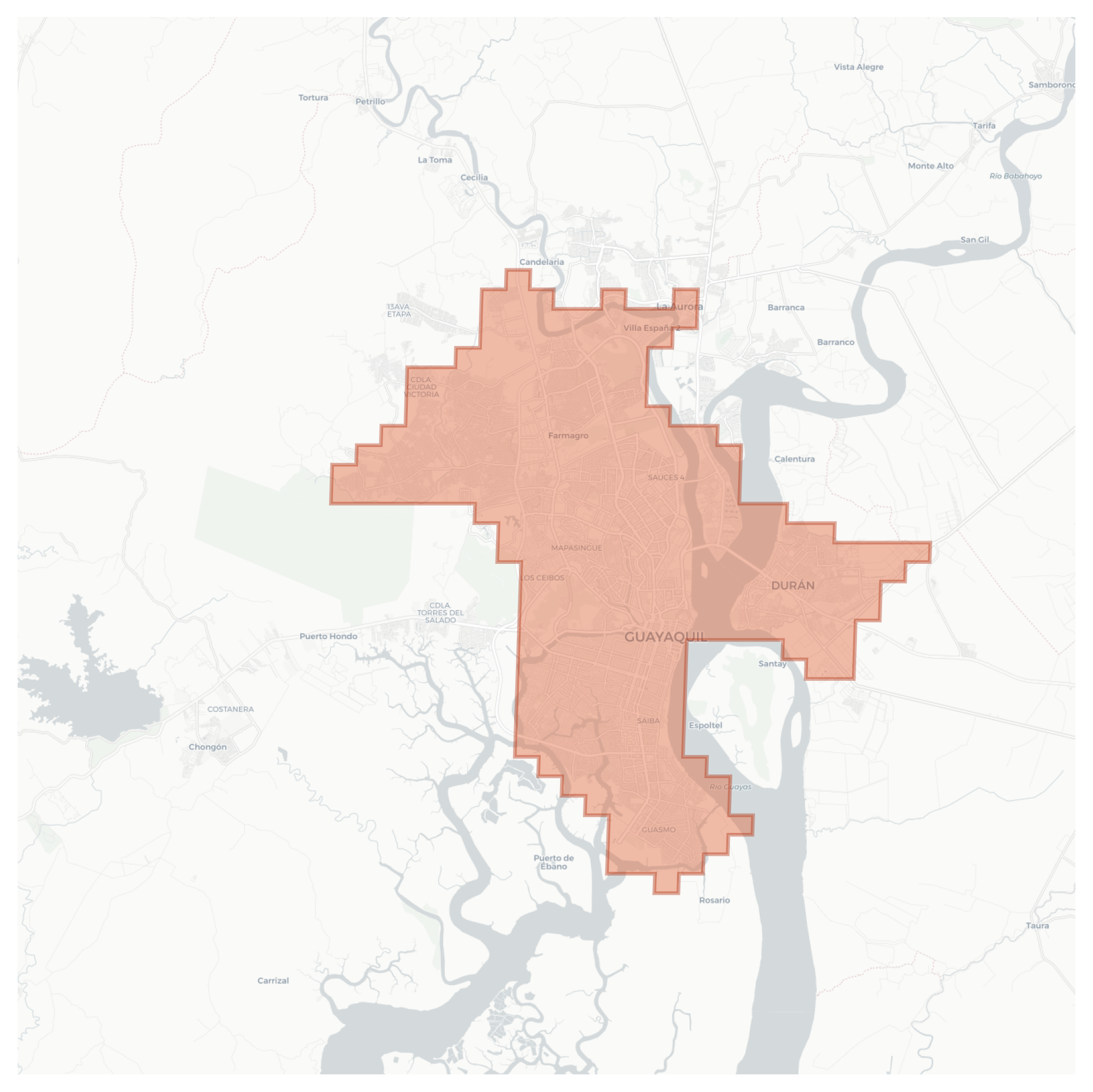 Guayaquil geographic map