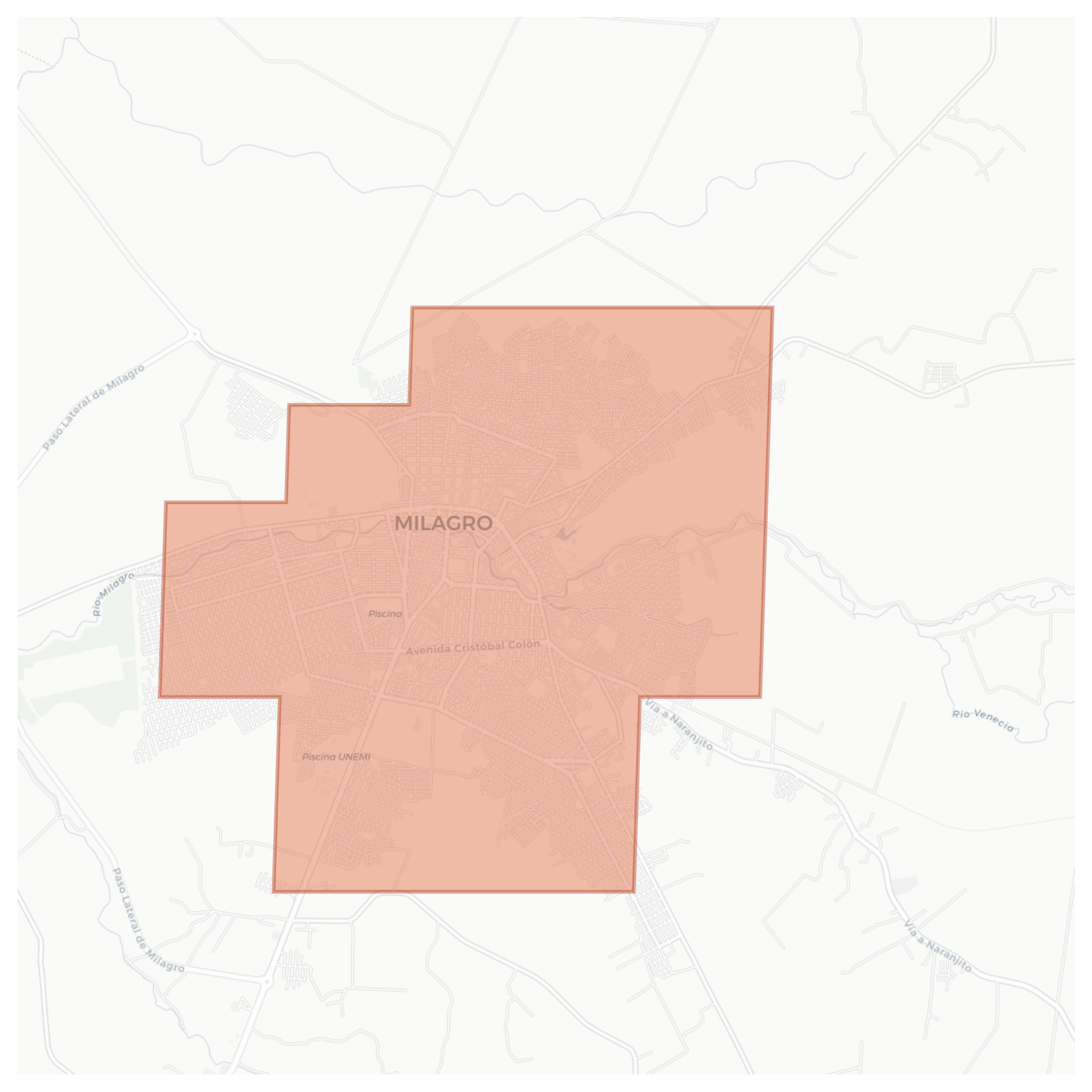 Milagro geographic map