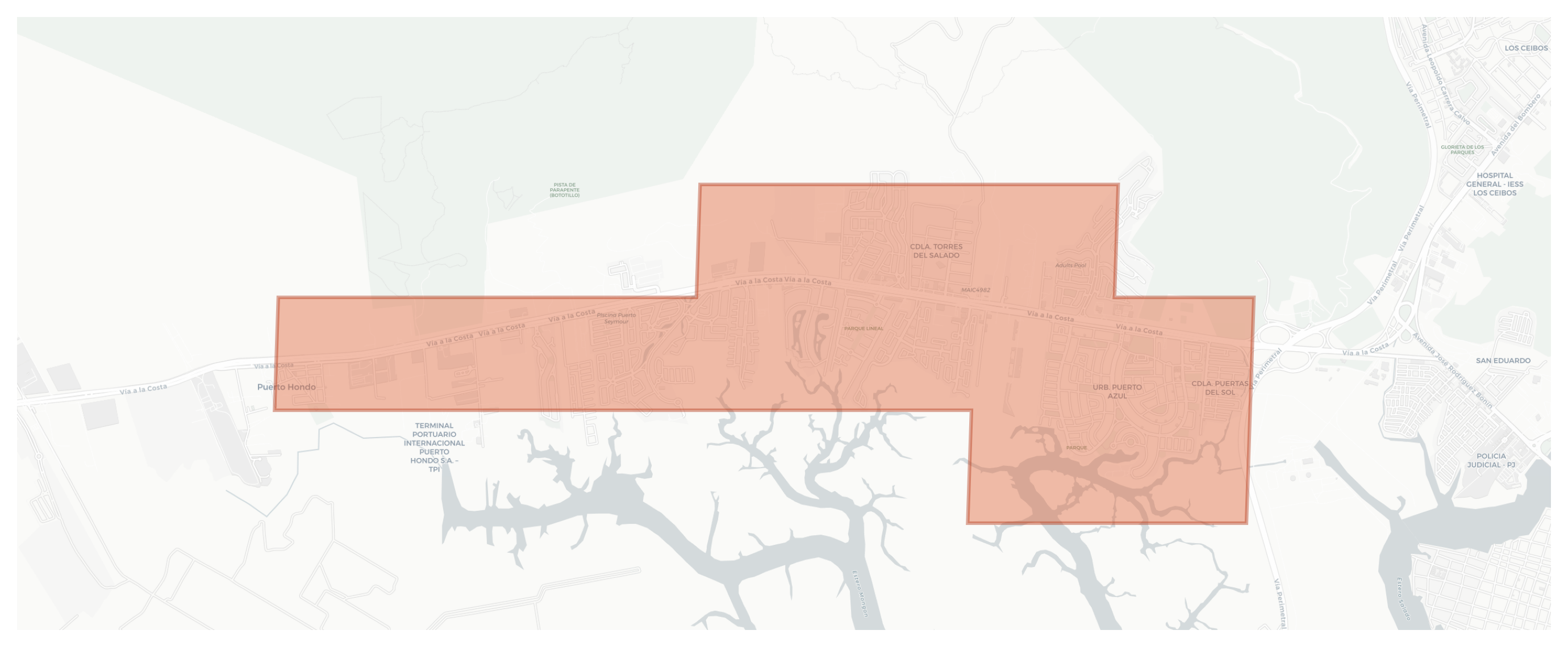 Puerto Hondo geographic map