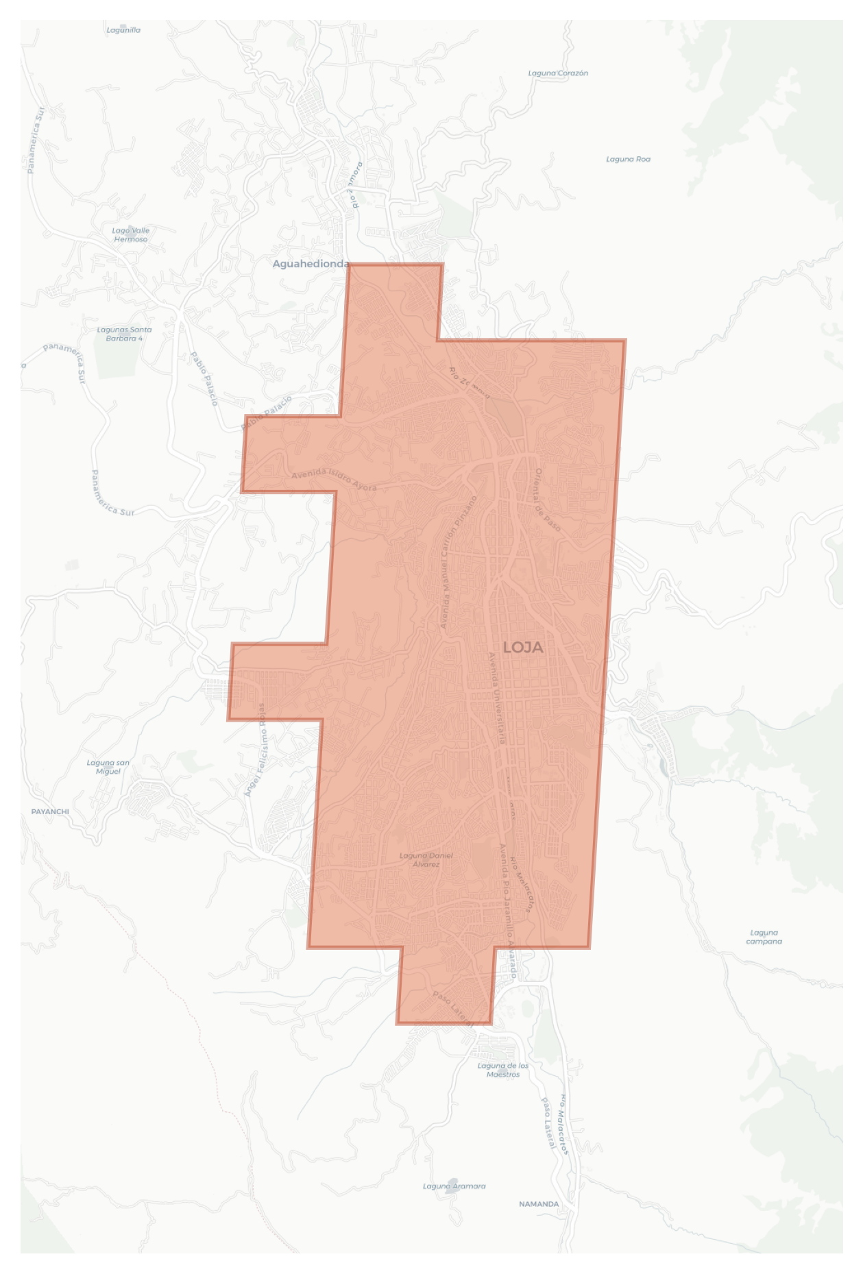 City of Loja geographic map