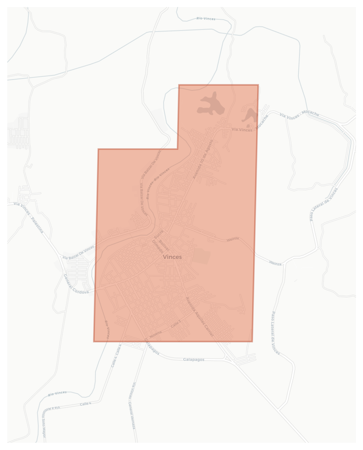 Vinces geographic map