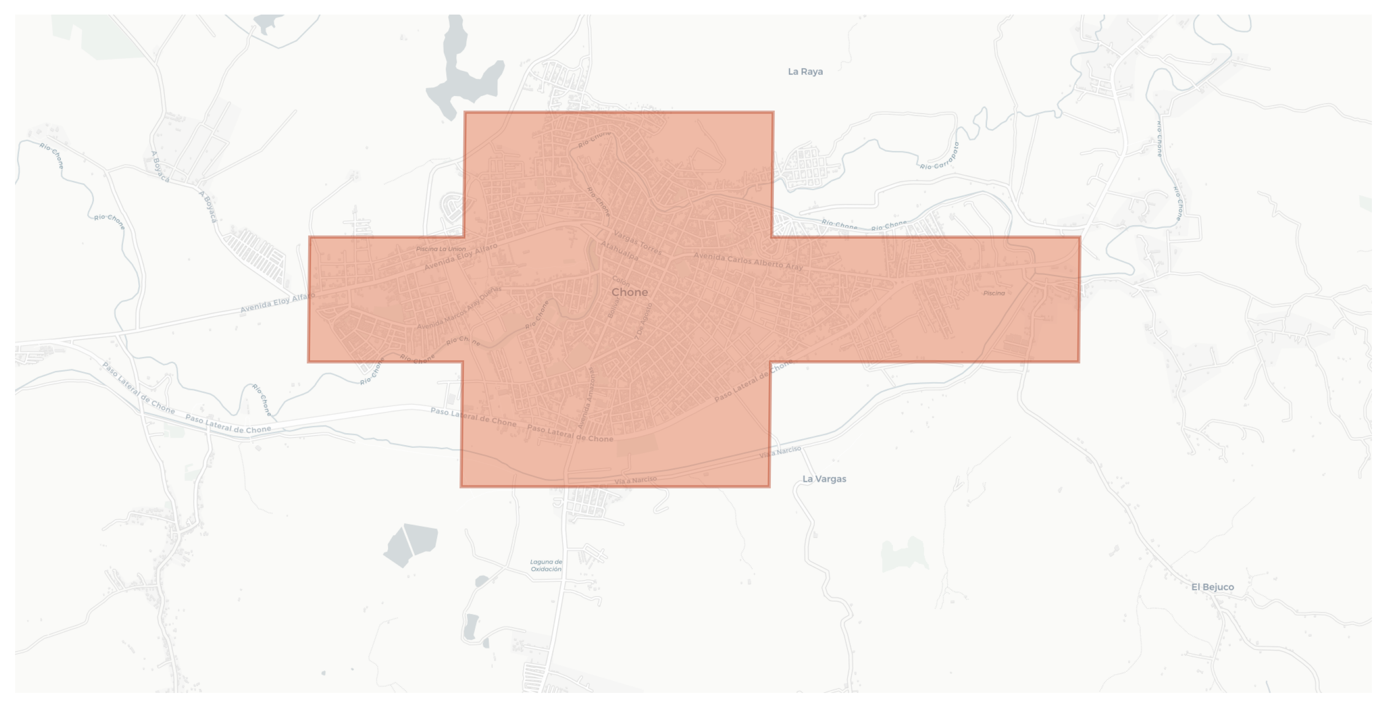 Chone geographic map