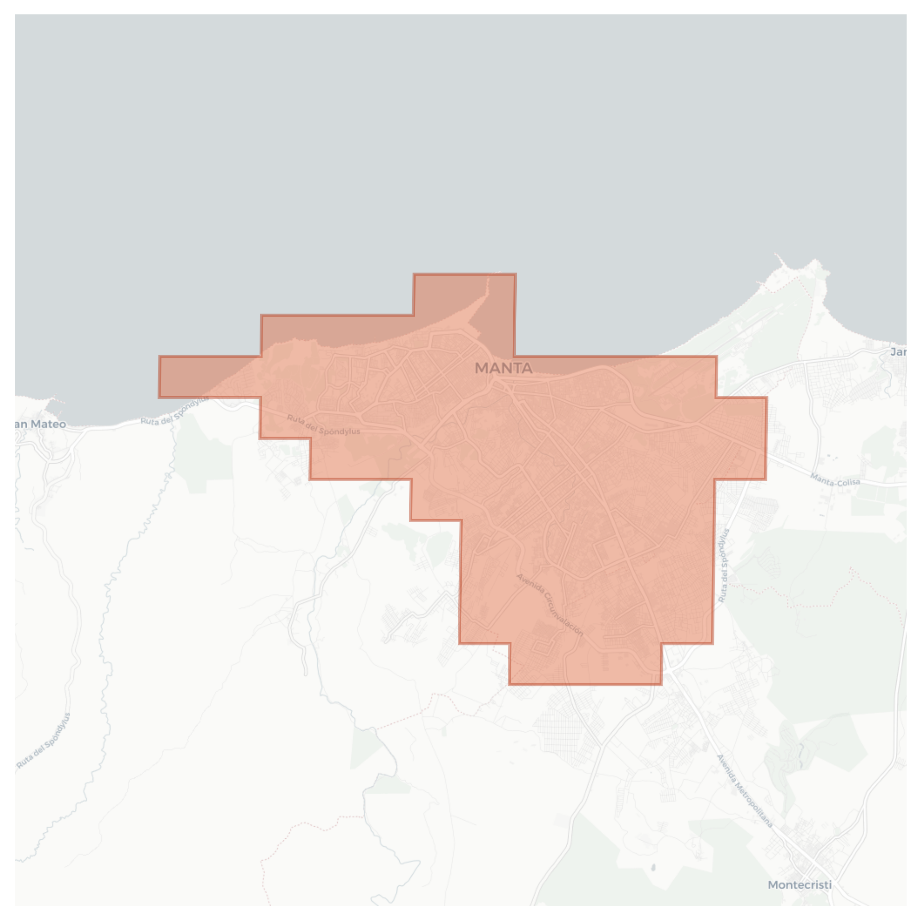 Manta geographic map