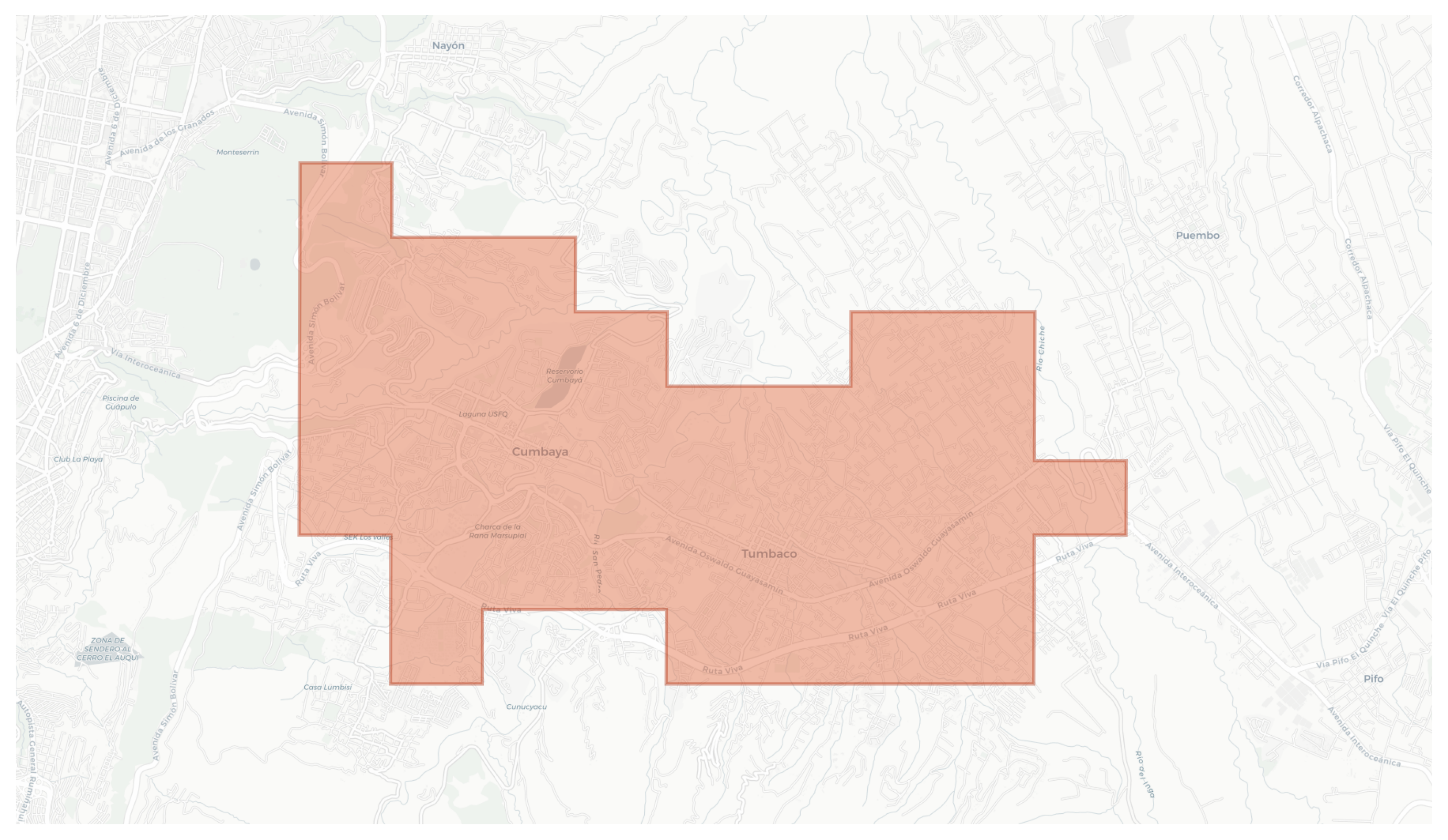 Cumbaya geographic map