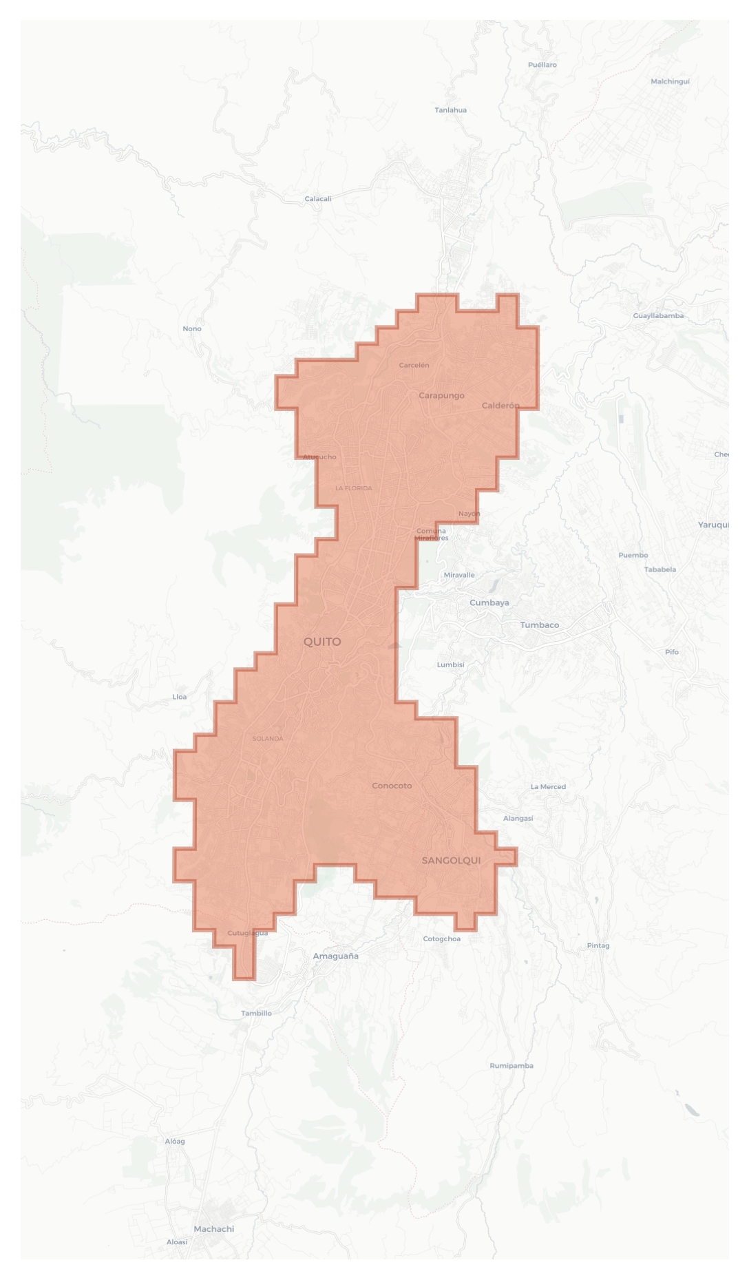 Quito geographic map