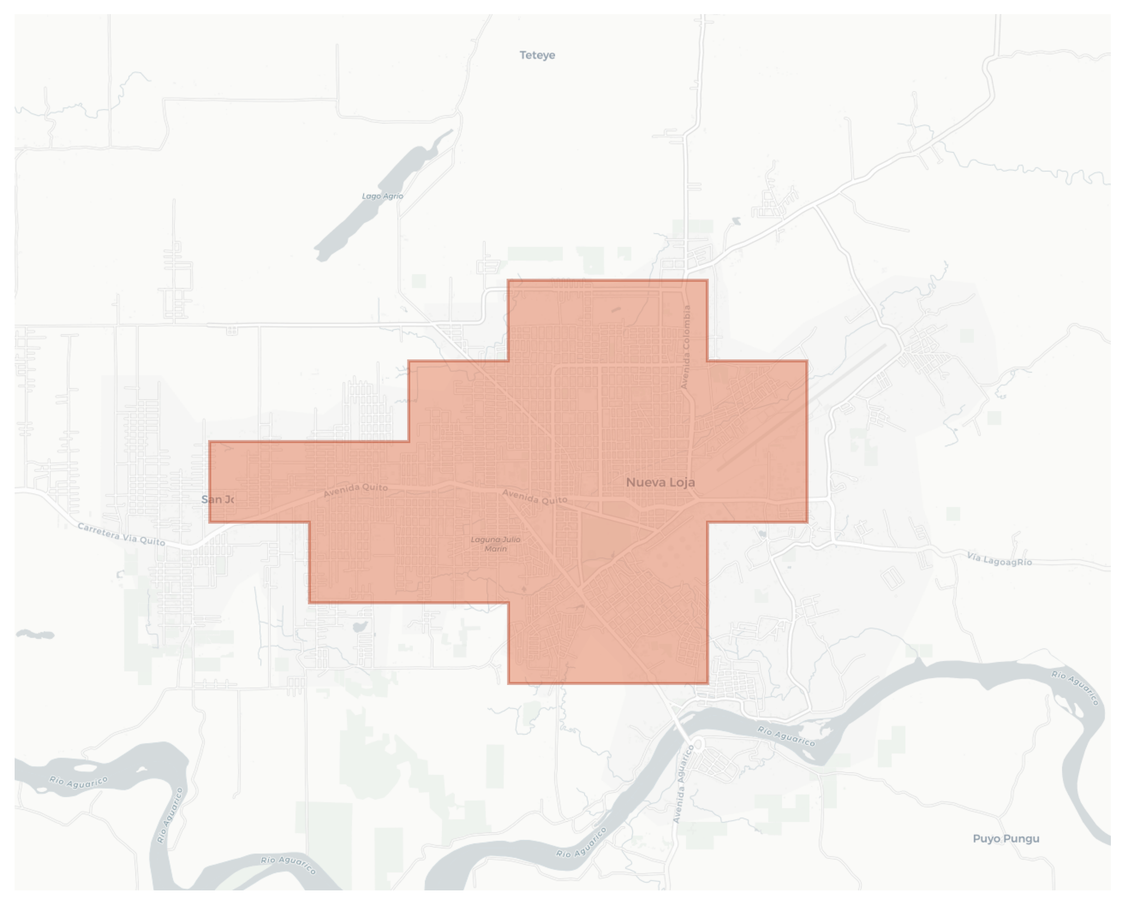 Nueva Loja geographic map