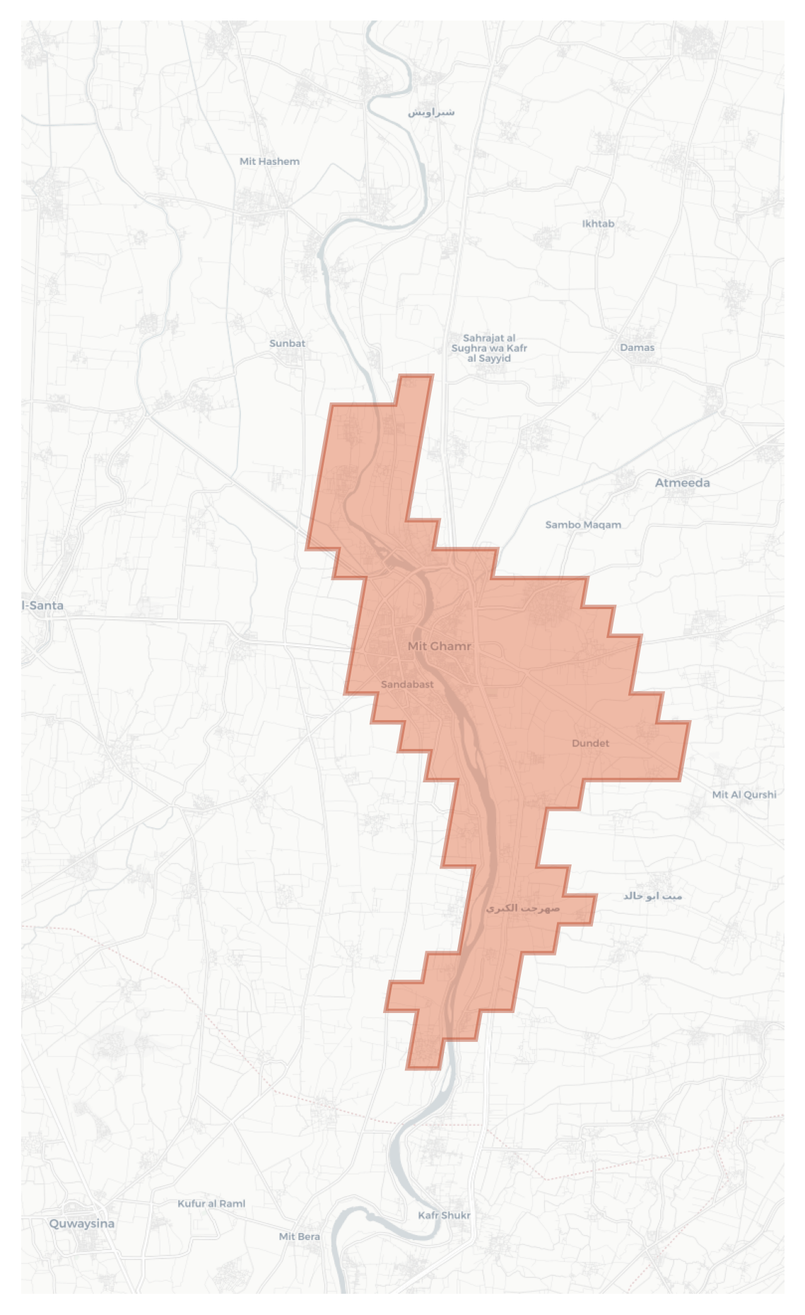 Mit Ghamr geographic map