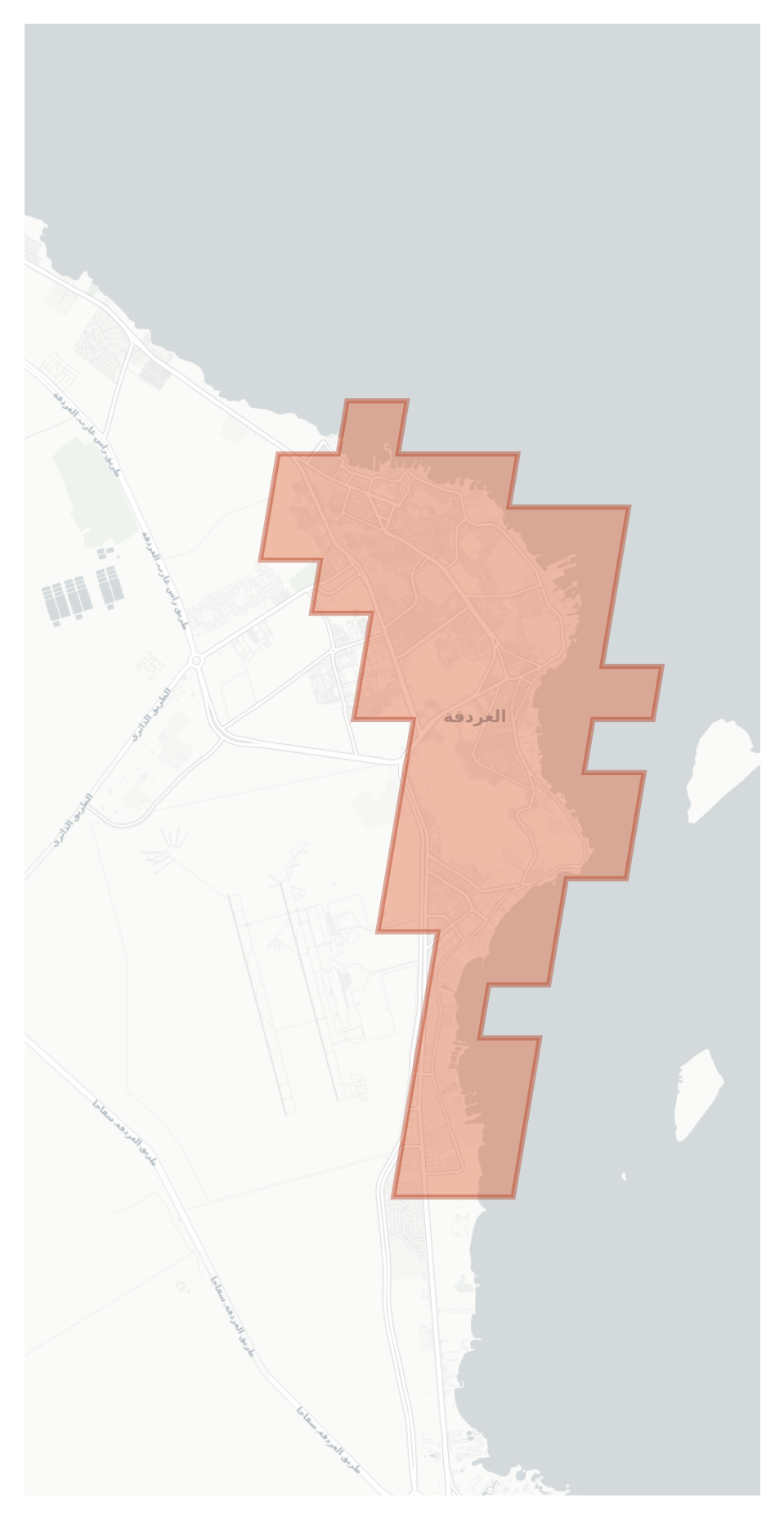 Hurghada geographic map