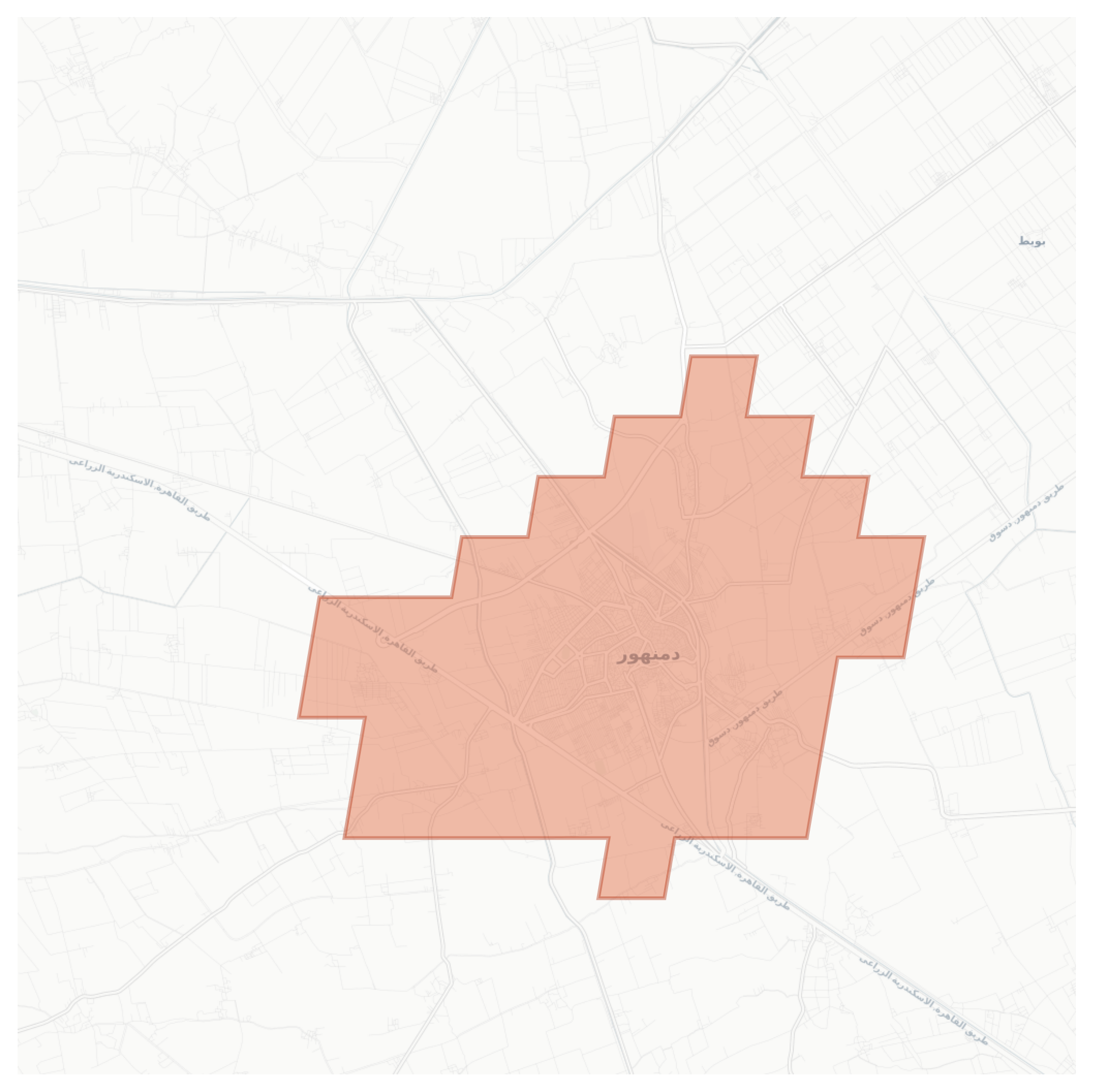 Damanhur geographic map
