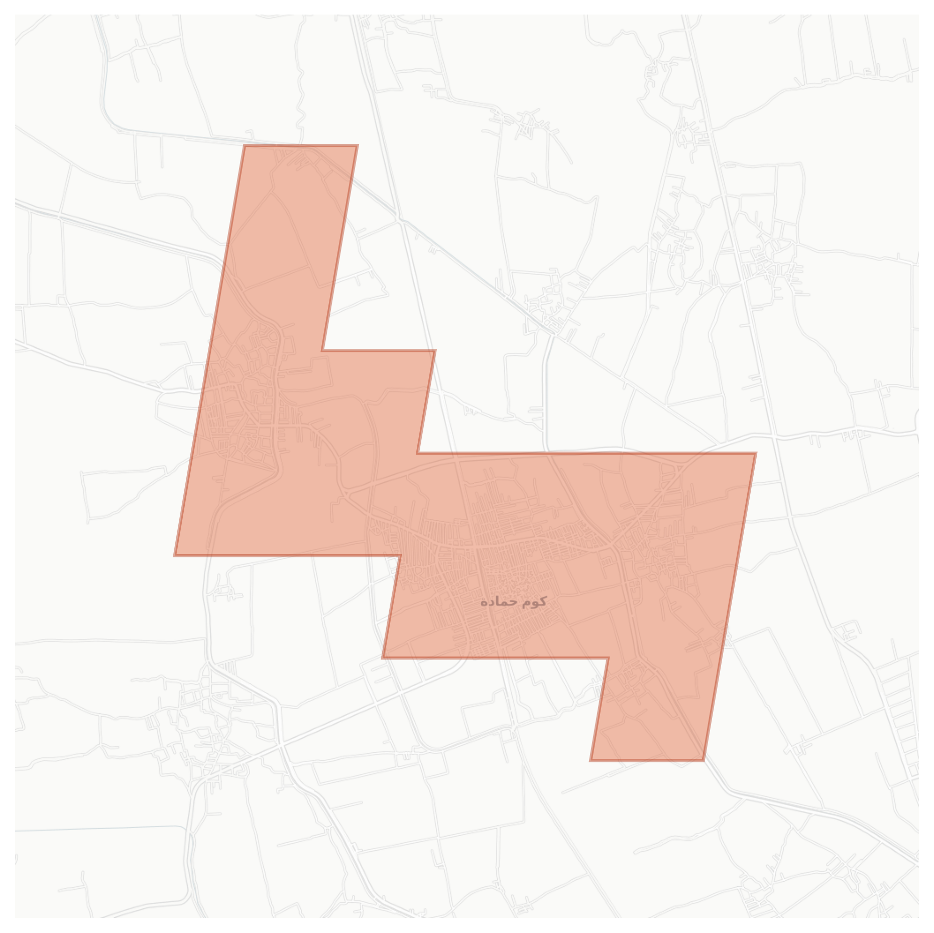 Kom Hamada geographic map