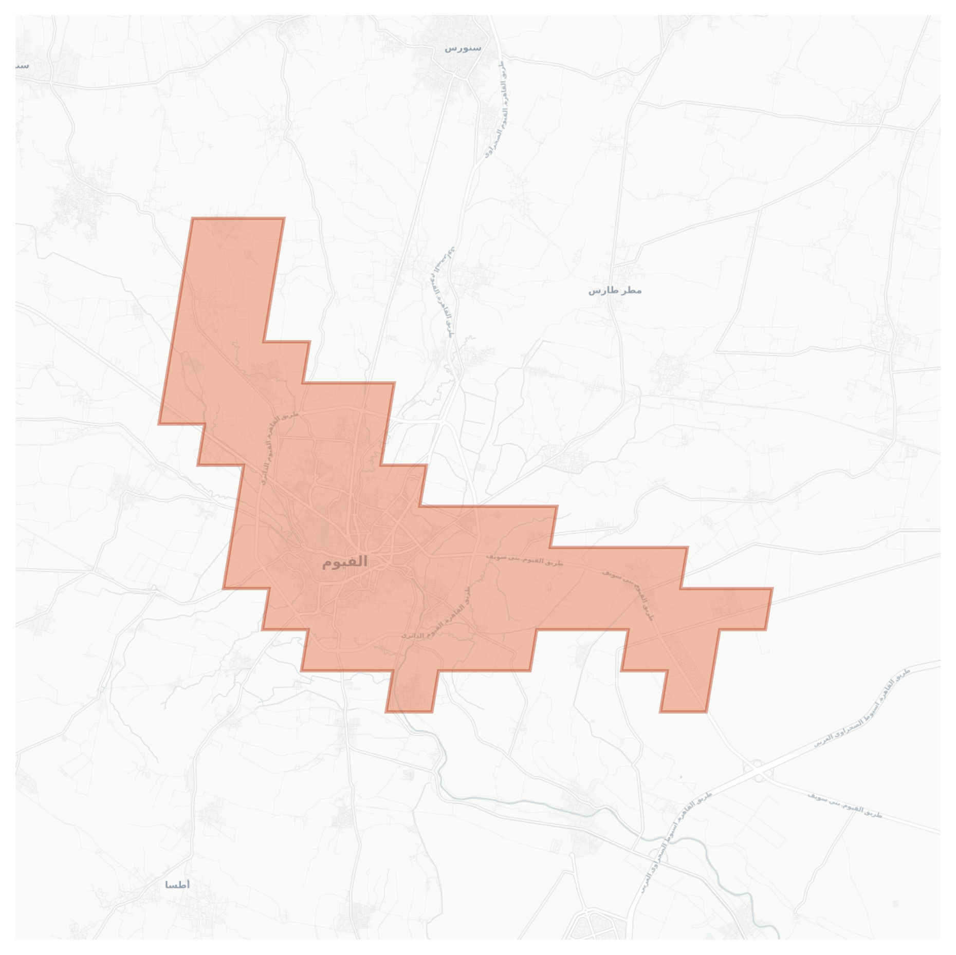 Faiyum geographic map