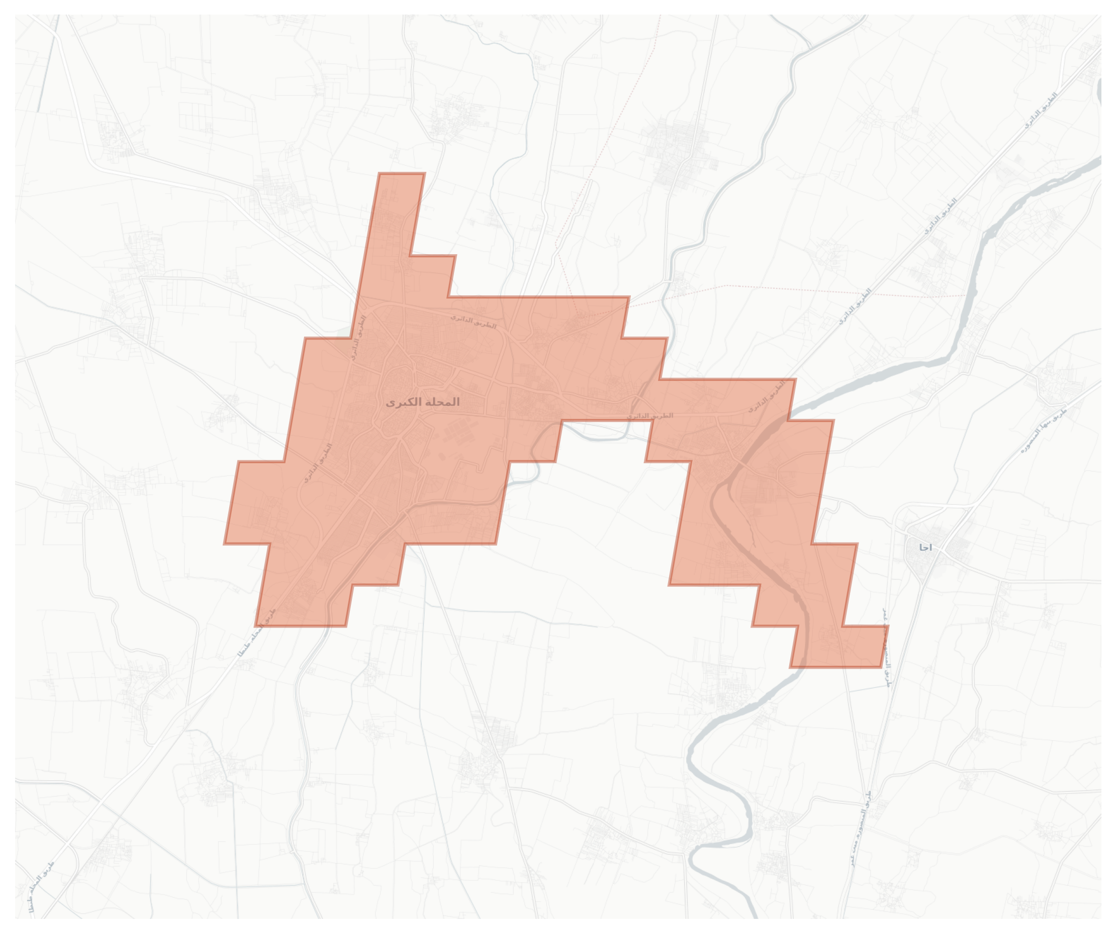 El Mahalla El Kubra geographic map