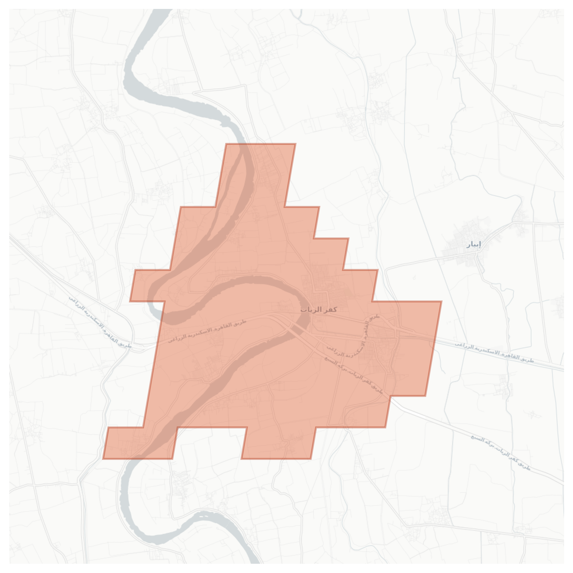 Kafr Al-Zaiyat geographic map