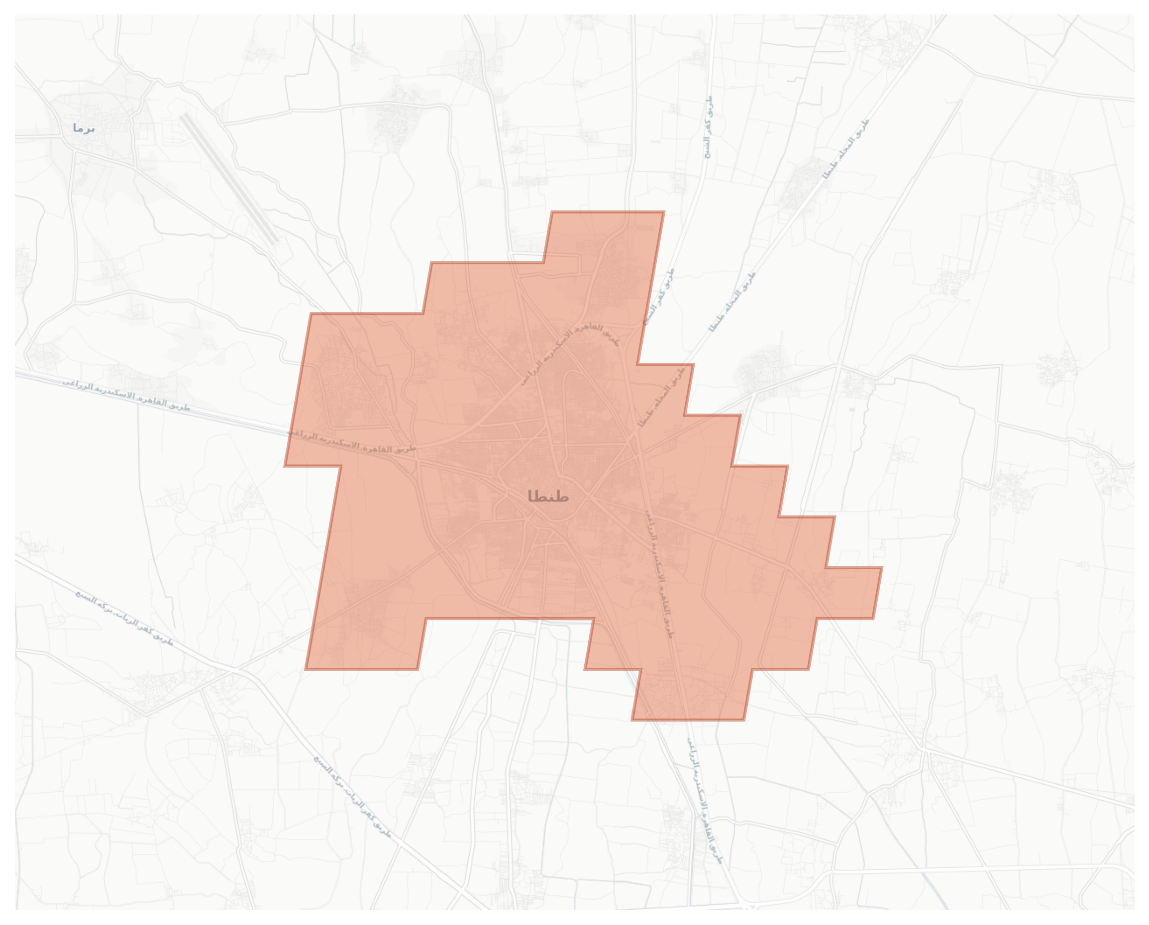 Tanta geographic map