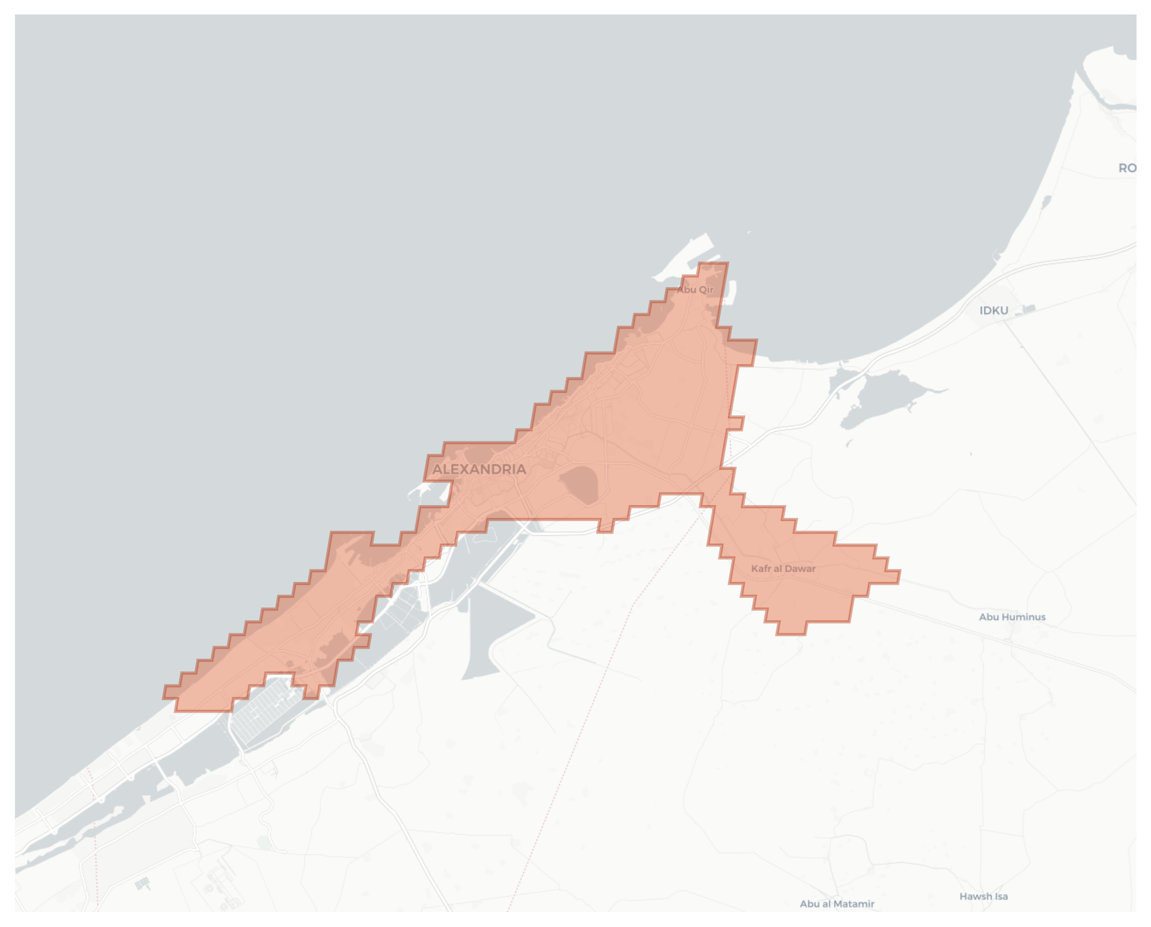 Alexandria geographic map