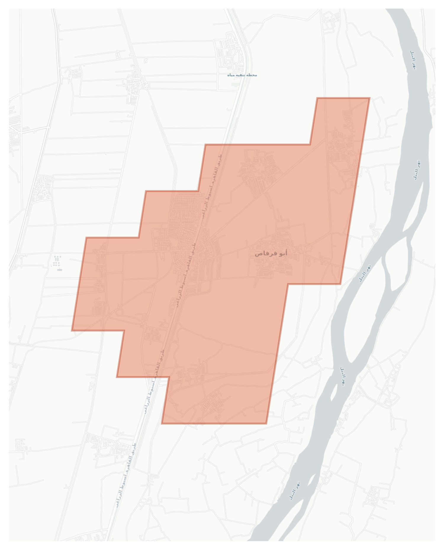 Abu Qurqas geographic map