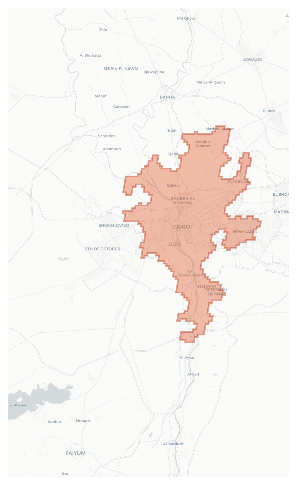 Cairo geographic map