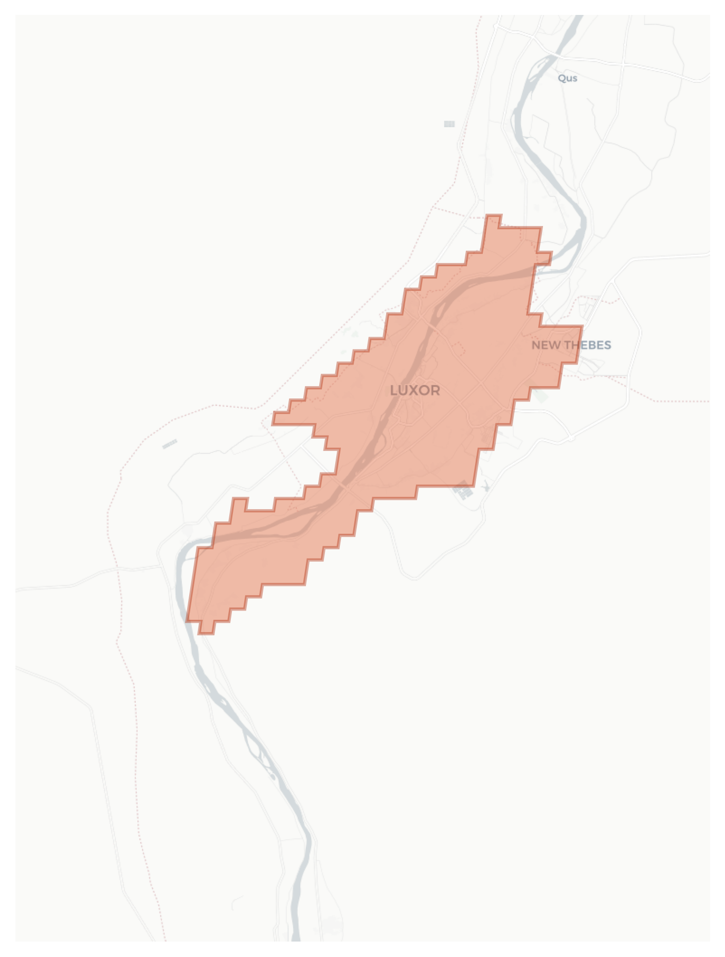 Luxor geographic map